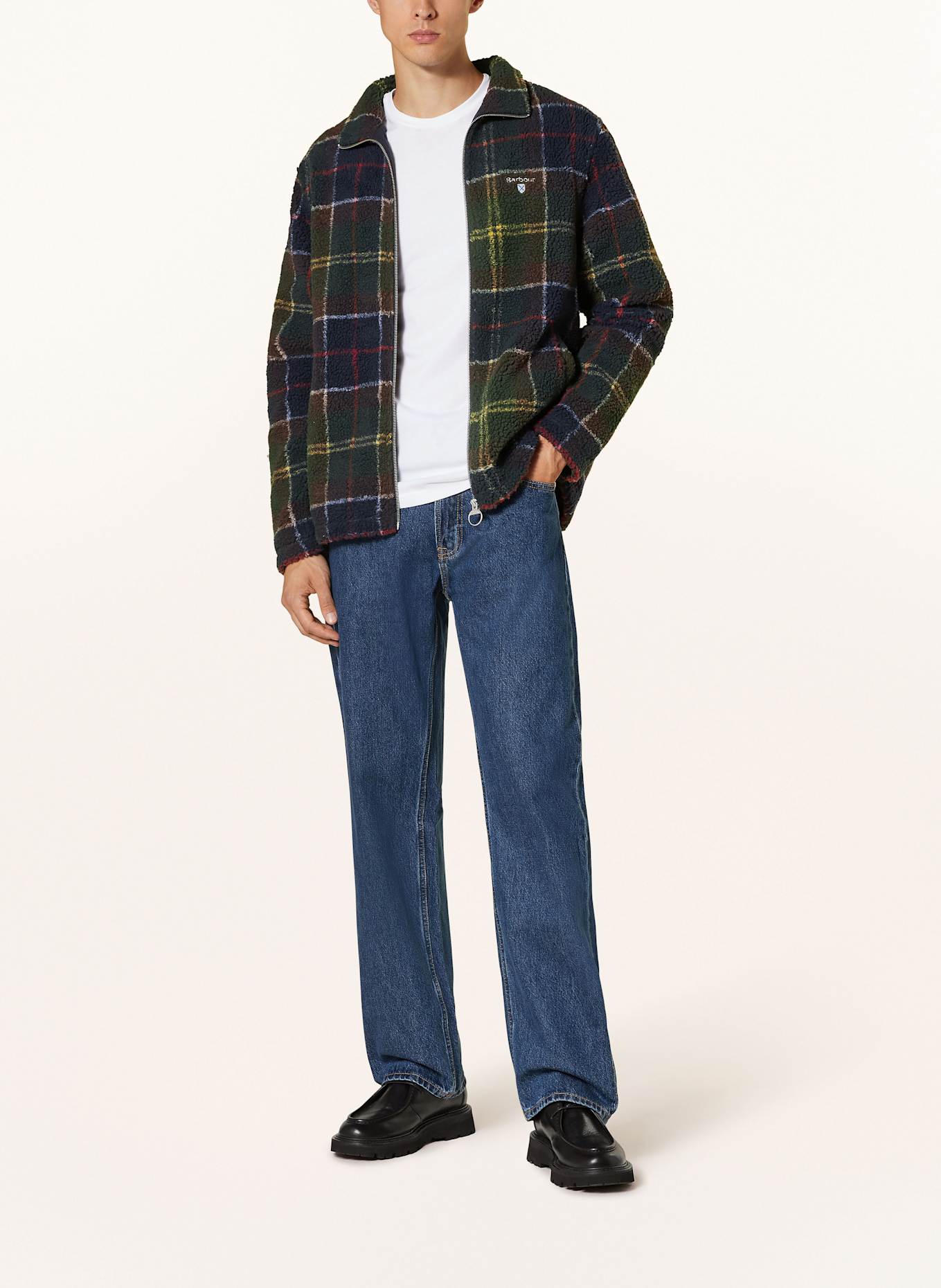 Barbour Plyšová bunda: TMAVĚ MODRÁ / TMAVĚ ZELENÁ / TMAVĚ HNĚDÁ