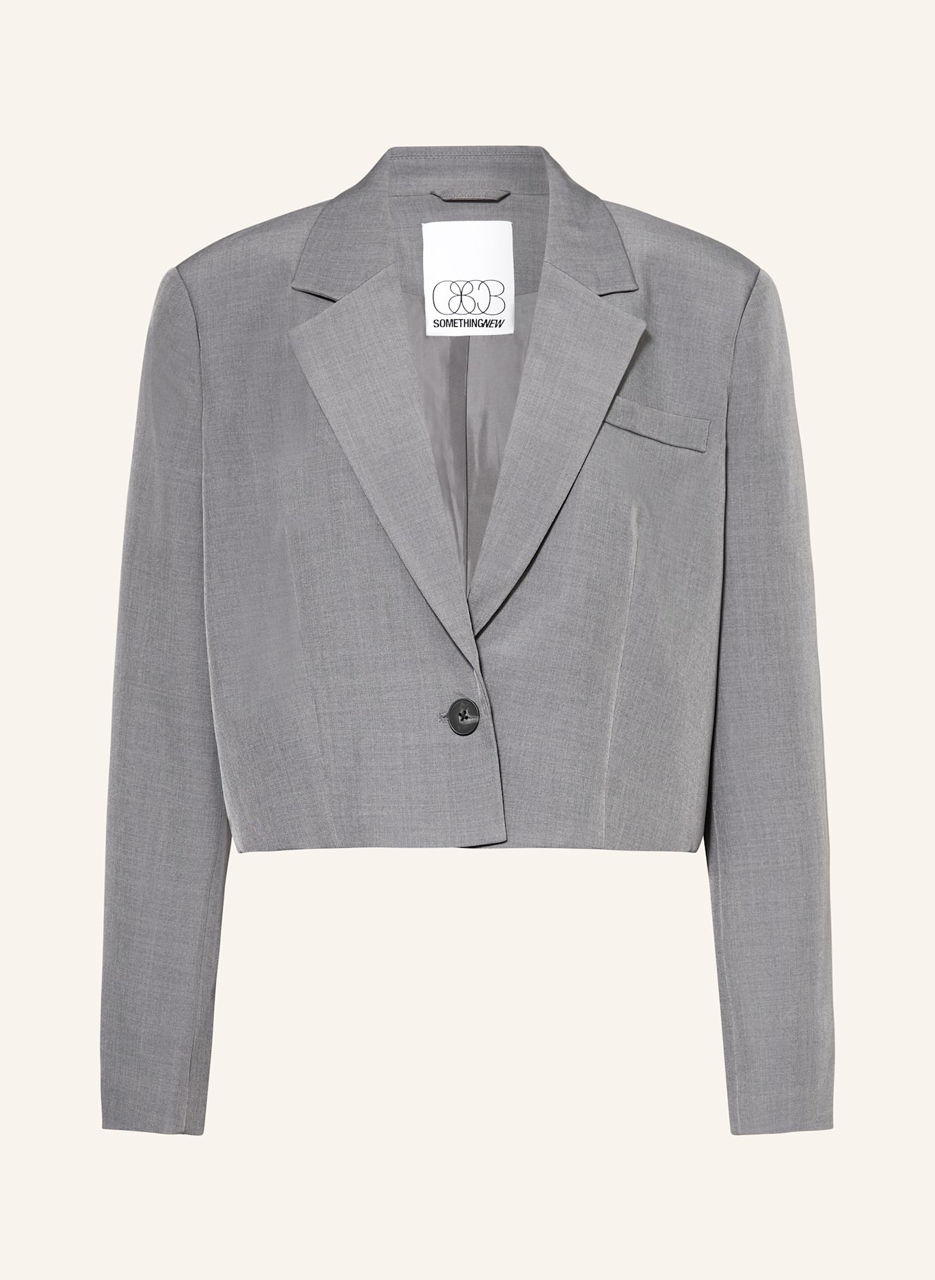 SOMETHINGNEW Cropped-Blazer SNMEGAN, Farbe: GRAU (Bild 1)