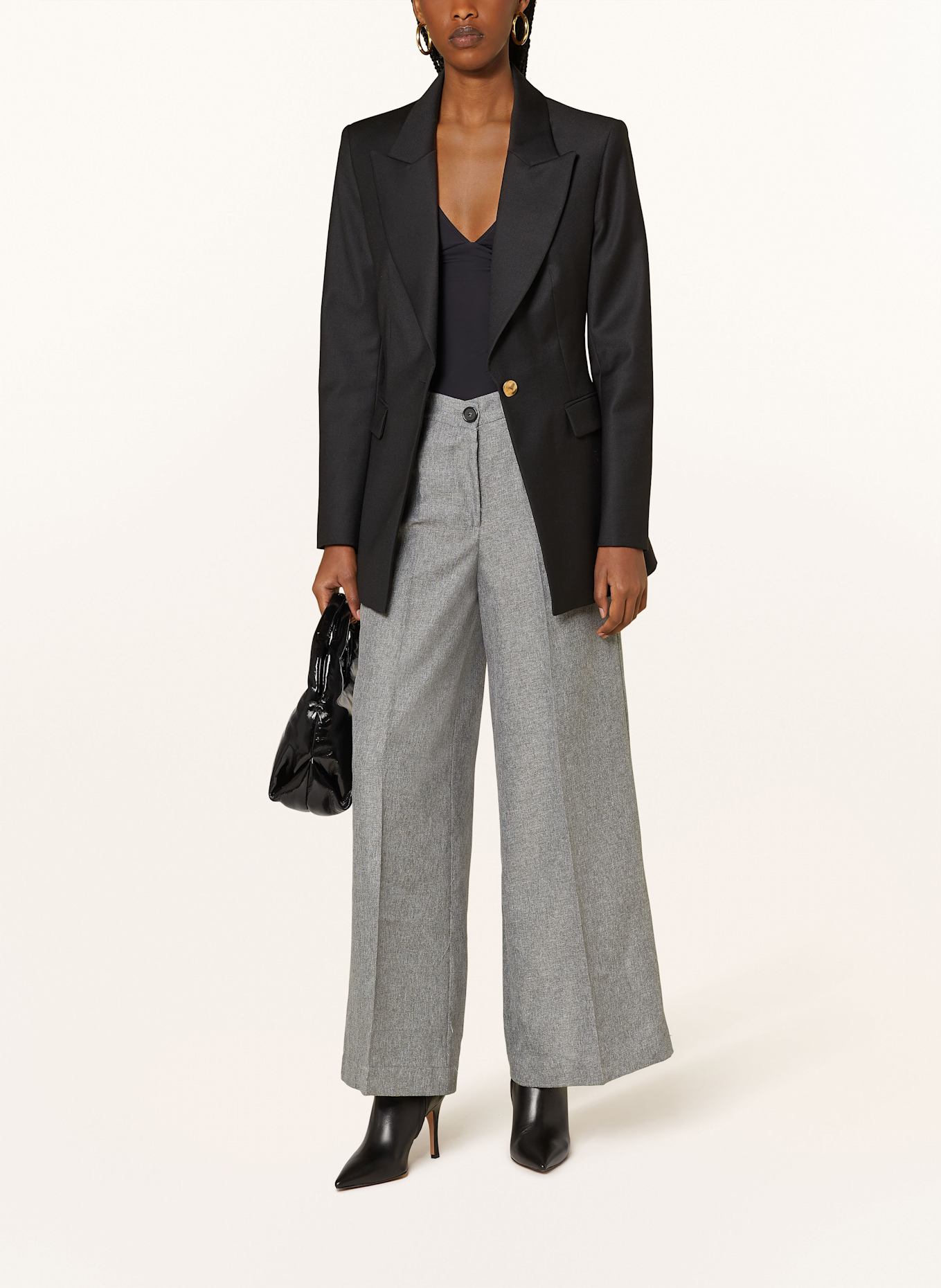 SOMETHINGNEW SNNANA wide leg trousers, Color: GRAY (Image 2)
