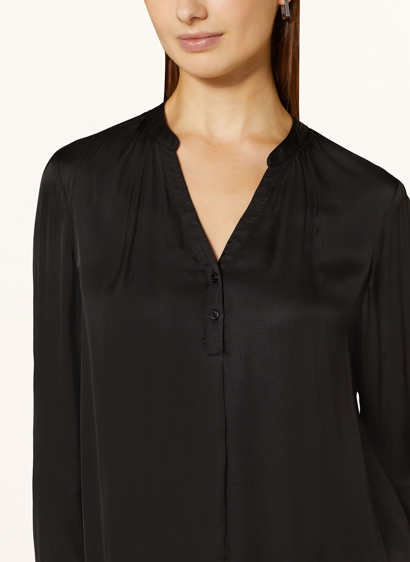 CATNOIR Blusenshirt aus Satin: SCHWARZ