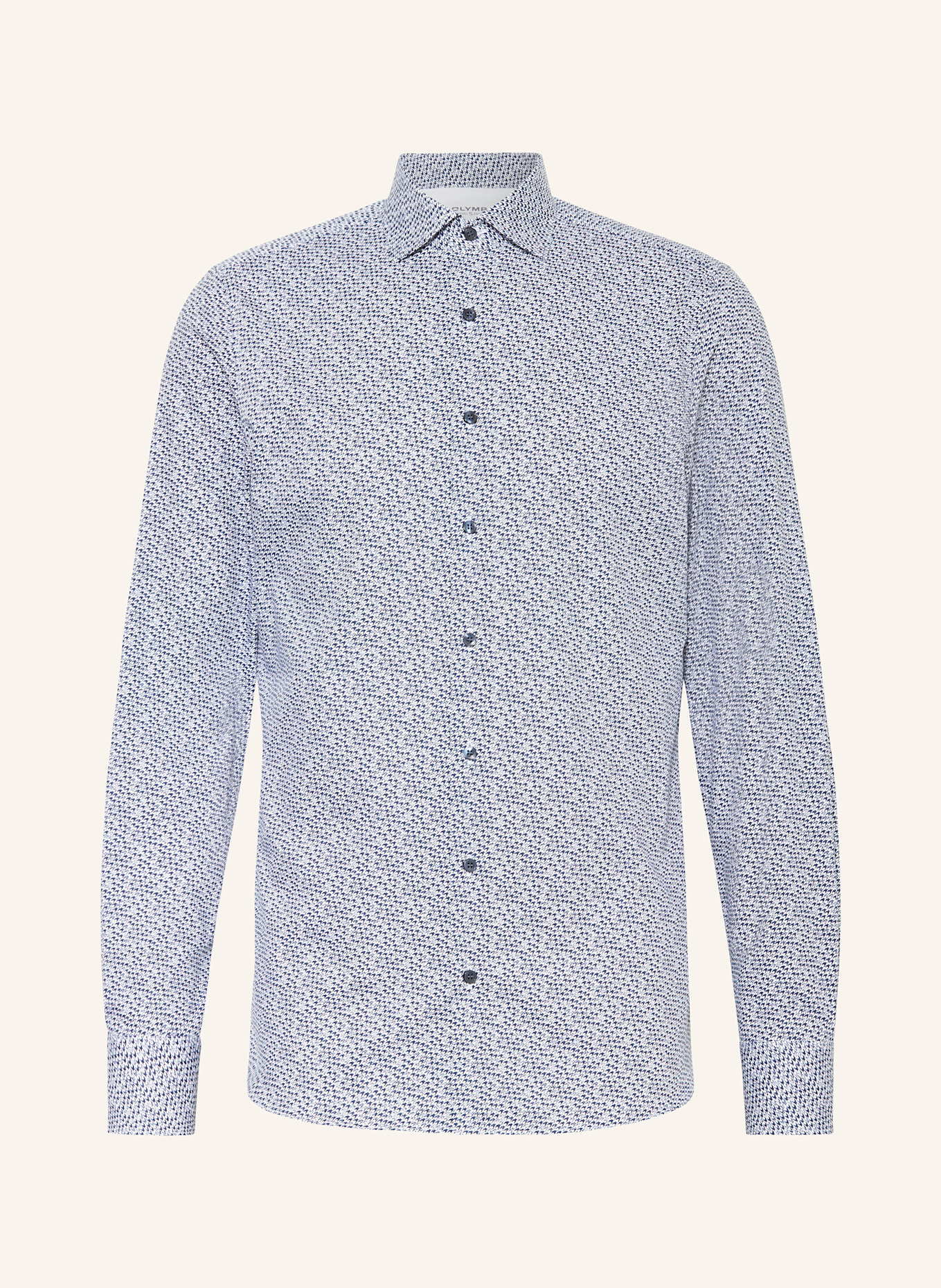 OLYMP Hemd Level Five body Fit: DUNKELBLAU / WEISS