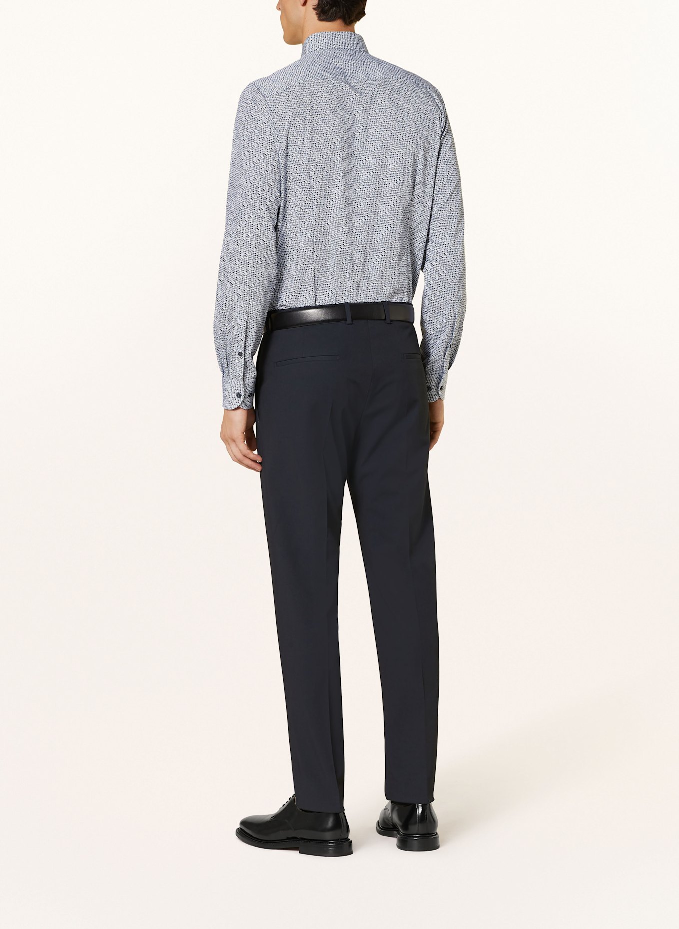 OLYMP Hemd Level Five body Fit: DUNKELBLAU / WEISS