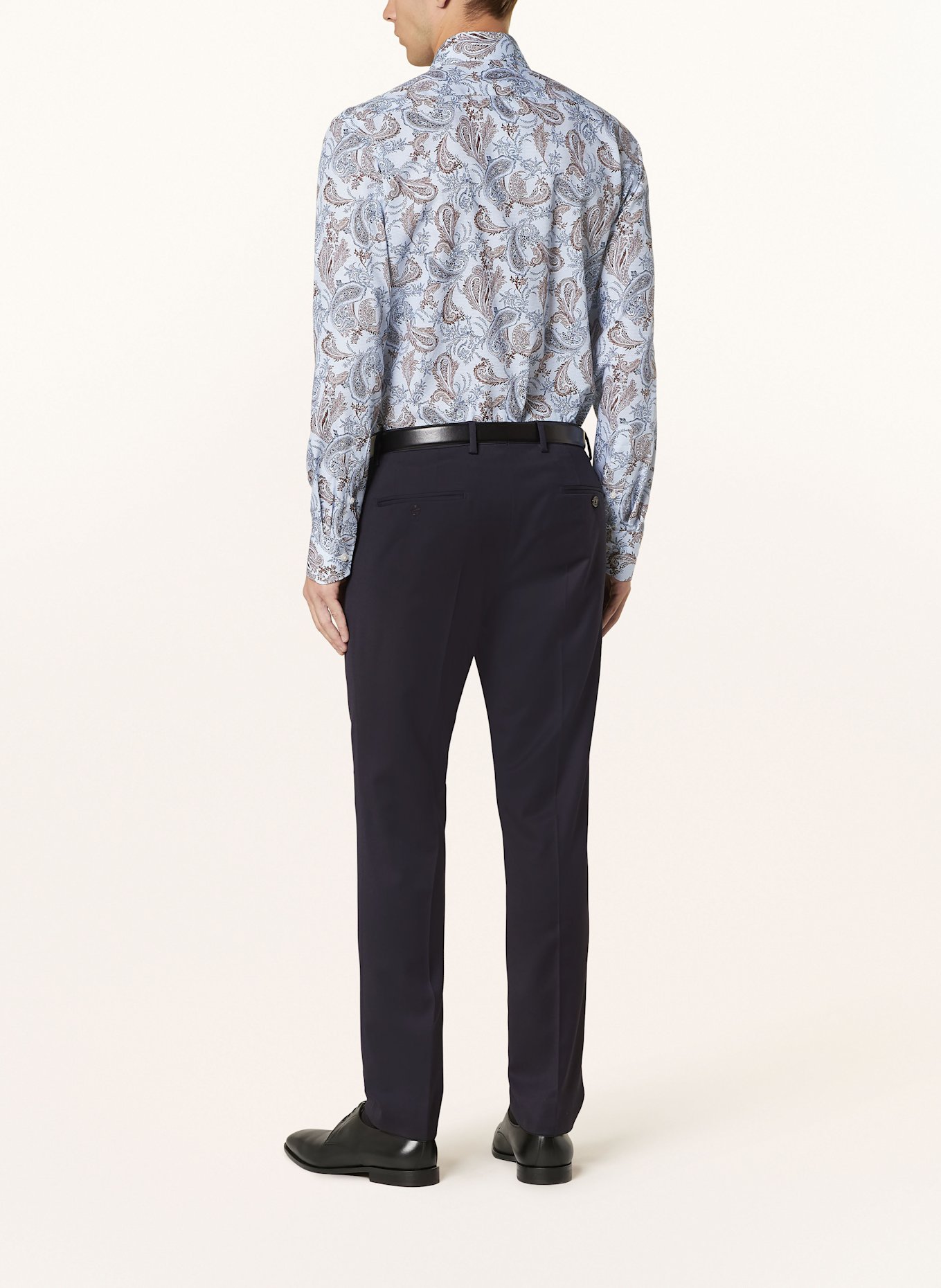 OLYMP Hemd Luxor comfort fit: HELLBLAU / BLAU / DUNKELBRAUN