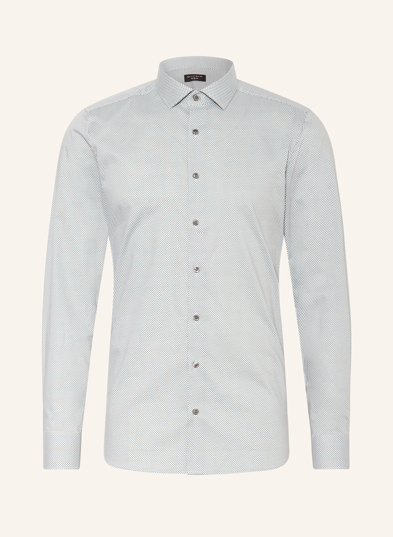 OLYMP Hemd No. Six super slim fit: HELLGRÜN / WEISS