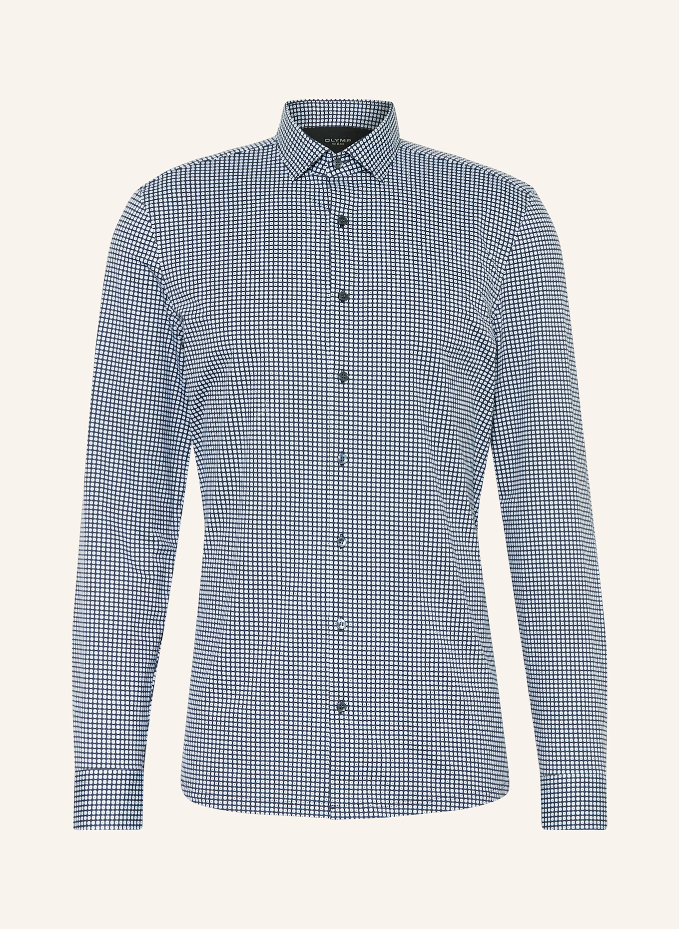 OLYMP Hemd No. Six super slim: BLAU / SCHWARZ / HELLBLAU