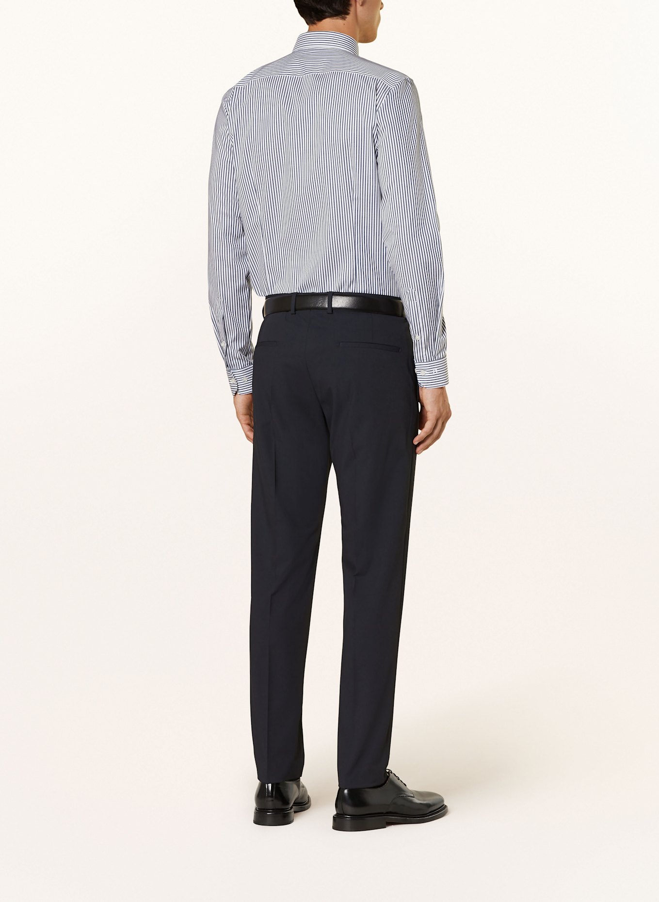 OLYMP Hemd No. Six super slim: DUNKELBLAU / WEISS