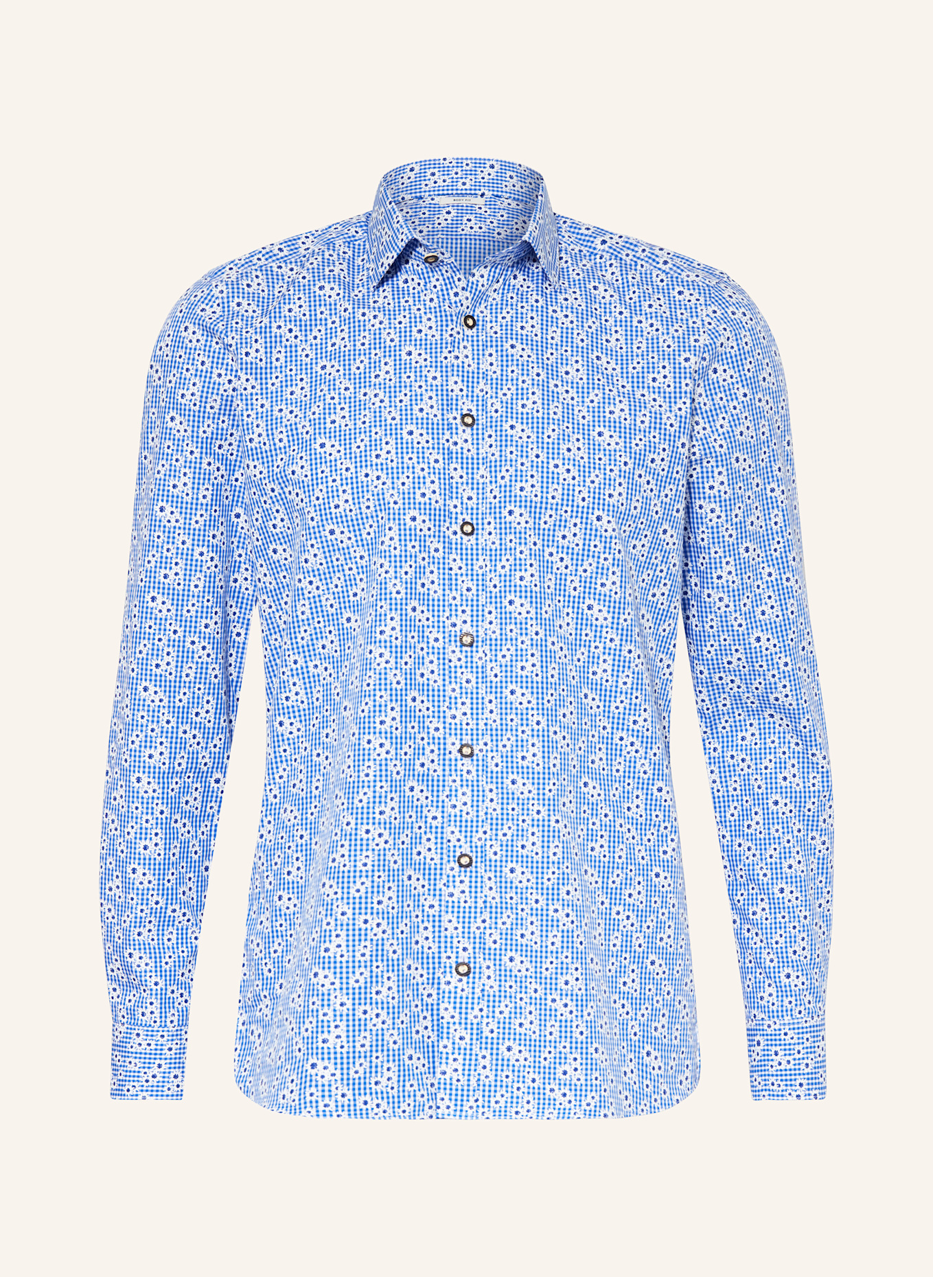 OLYMP Hemd Level Five body Fit: BLAU / WEISS / DUNKELBLAU