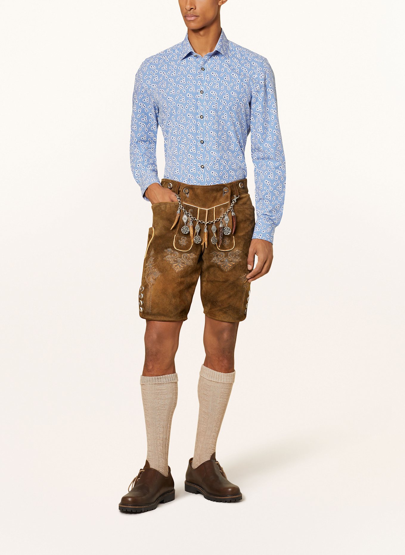 OLYMP Hemd Level Five body Fit: BLAU / WEISS / DUNKELBLAU