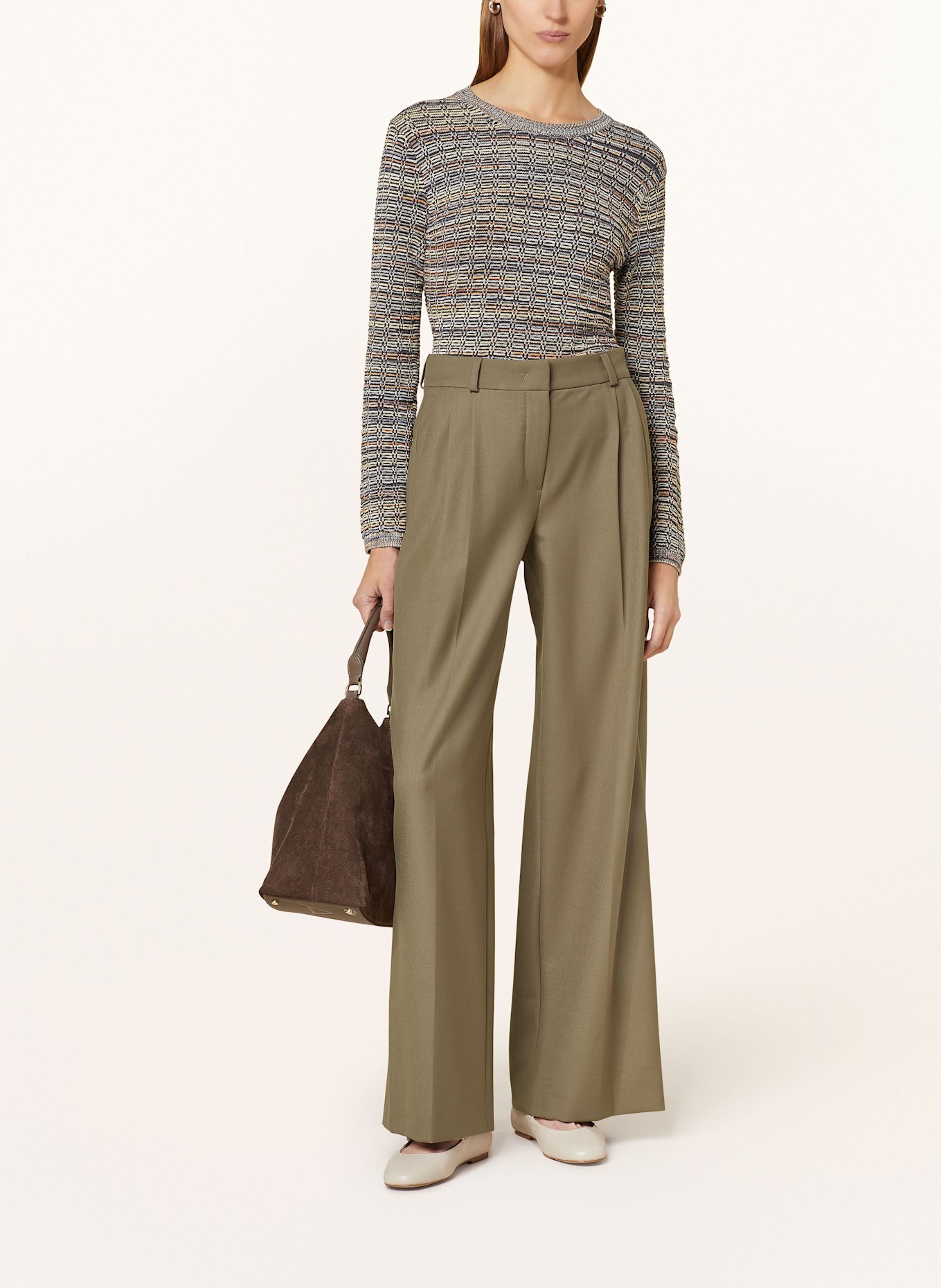 RIANI Wide leg trousers, Color: KHAKI (Image 2)