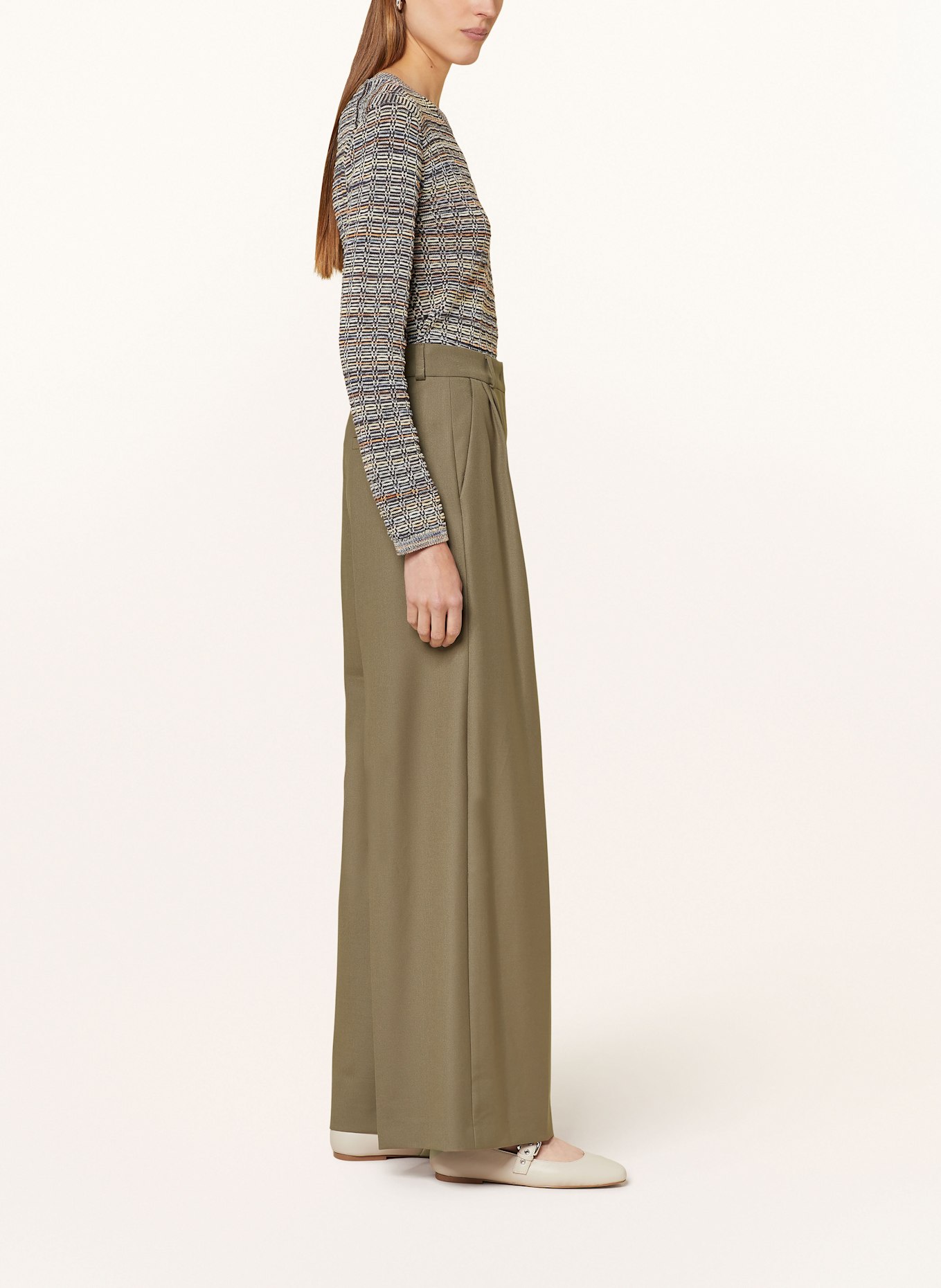 RIANI Wide leg trousers, Color: KHAKI (Image 4)