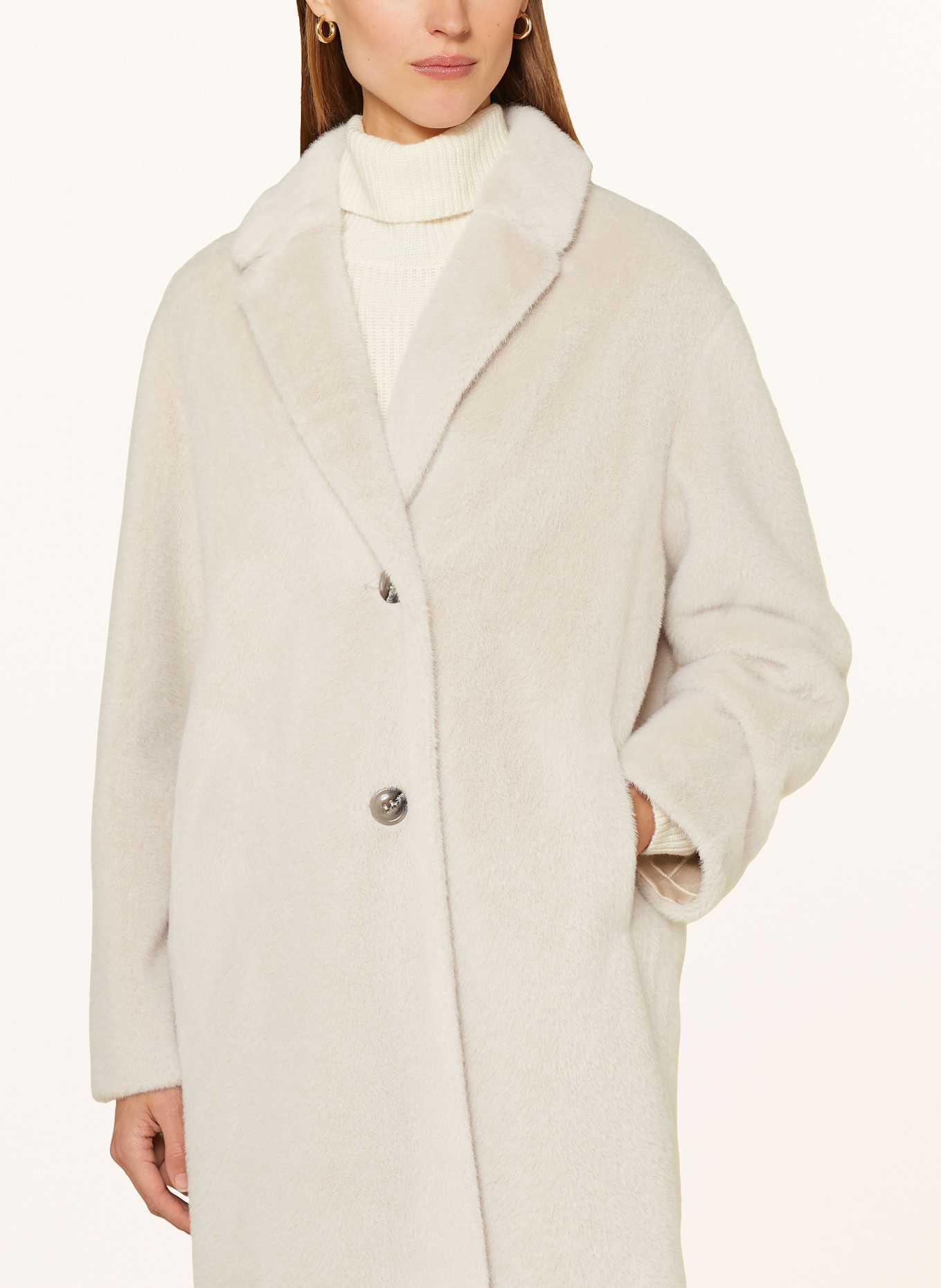 lilienfels Kunstfell-Mantel: CREME