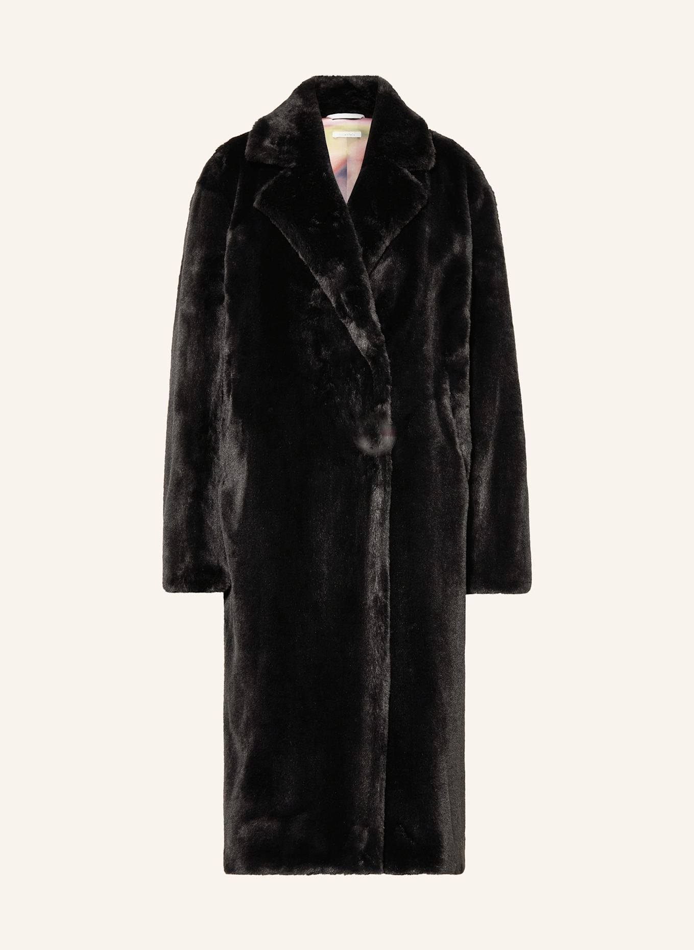lilienfels Kunstpelz-Mantel: SCHWARZ