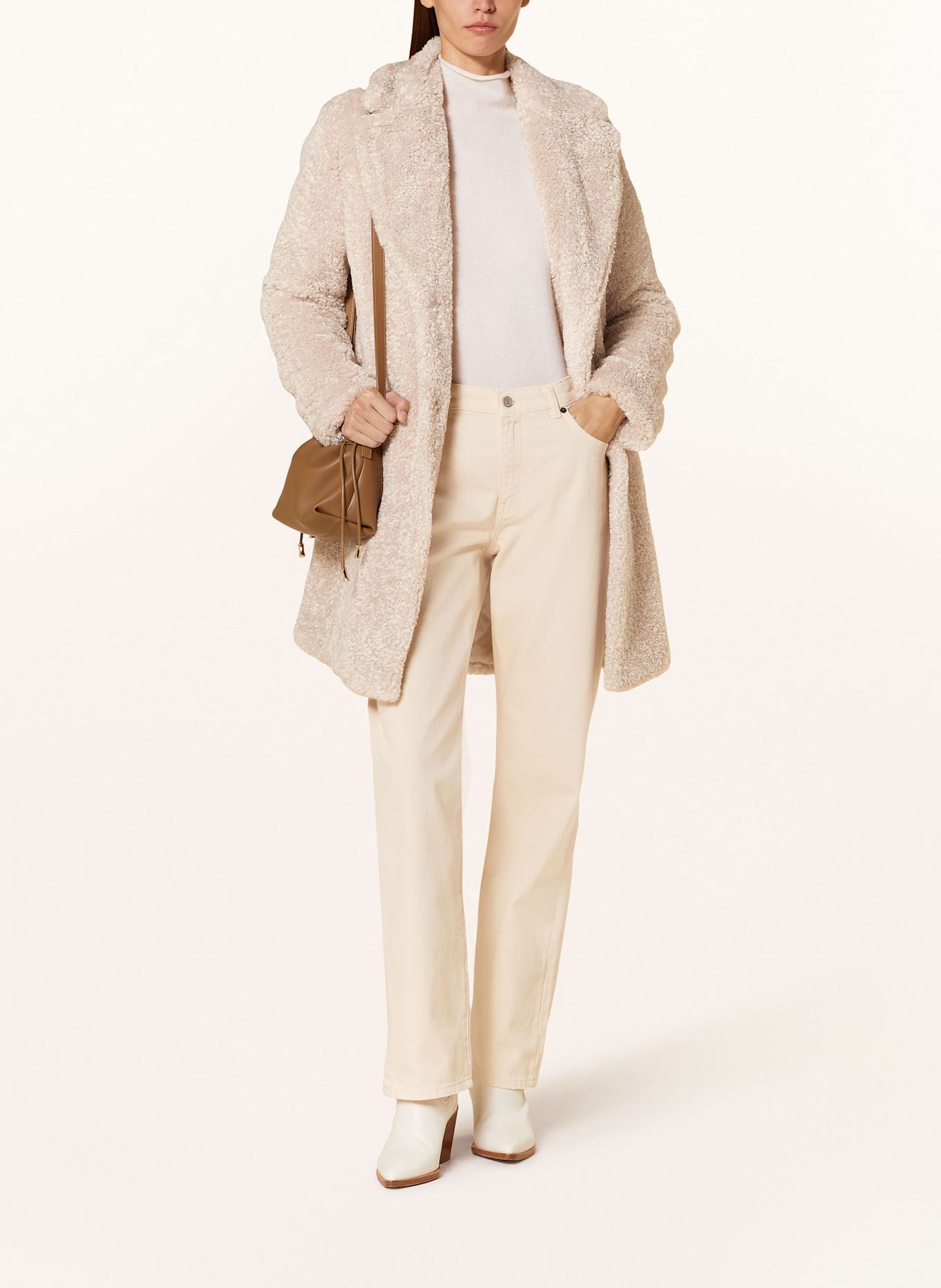 lilienfels Teddyfell-Mantel: BEIGE