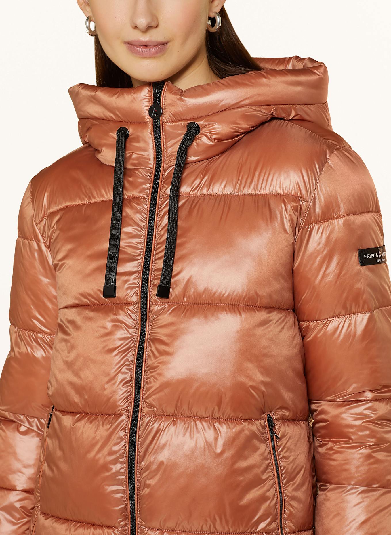 FRIEDA & FREDDIES Kurtka pikowana SCOTT: BRĄZOWY