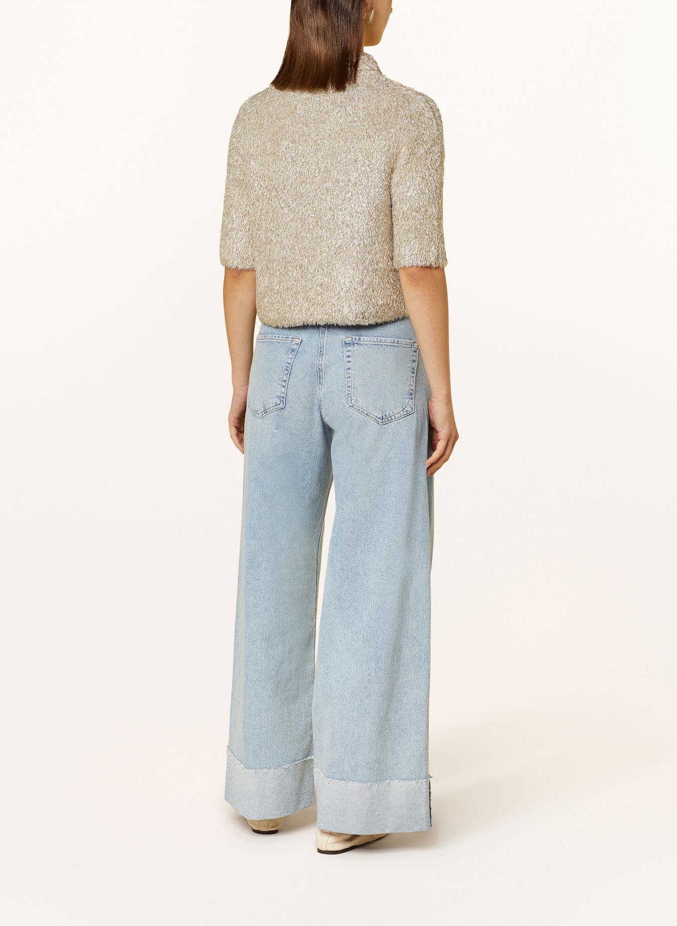 oui Cardigan with glitter thread, Color: GOLD (Image 3)