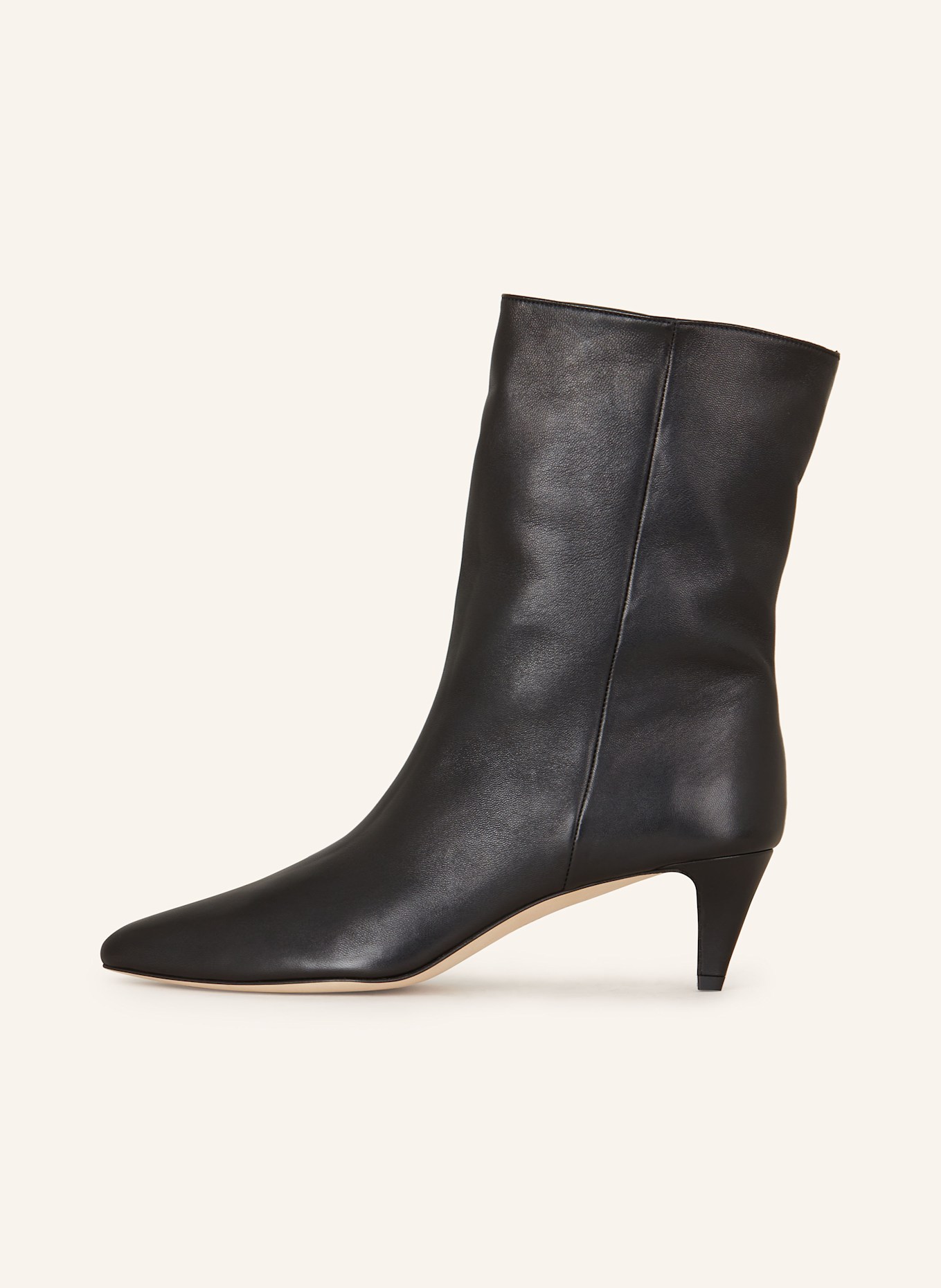 Black leather ankle boots sale online