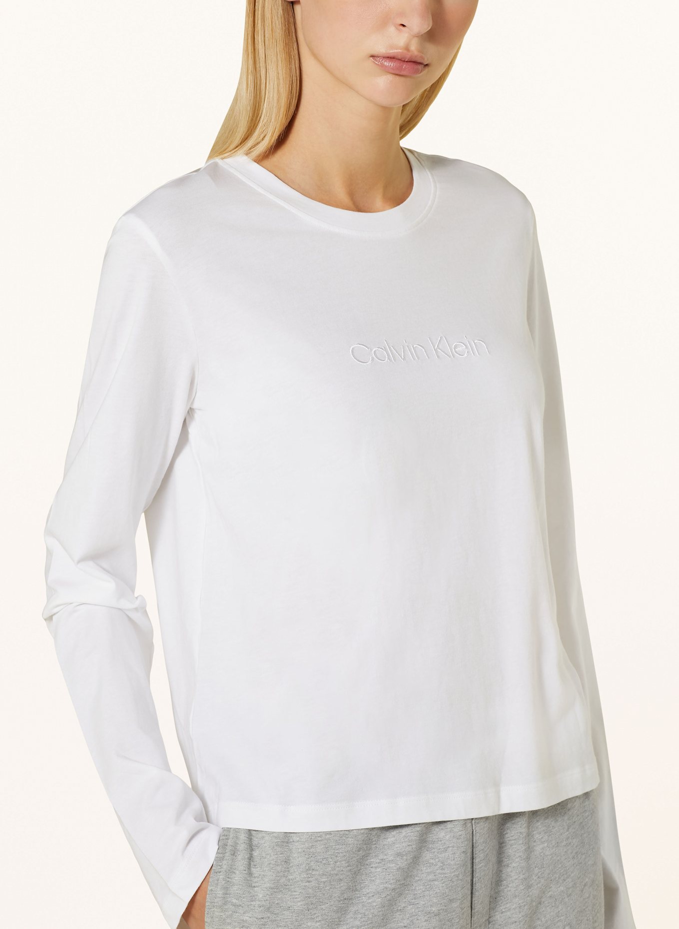 Calvin Klein Pyžamové tričko PURE COTTON, Barva: BÍLÁ (Obrázek 4)