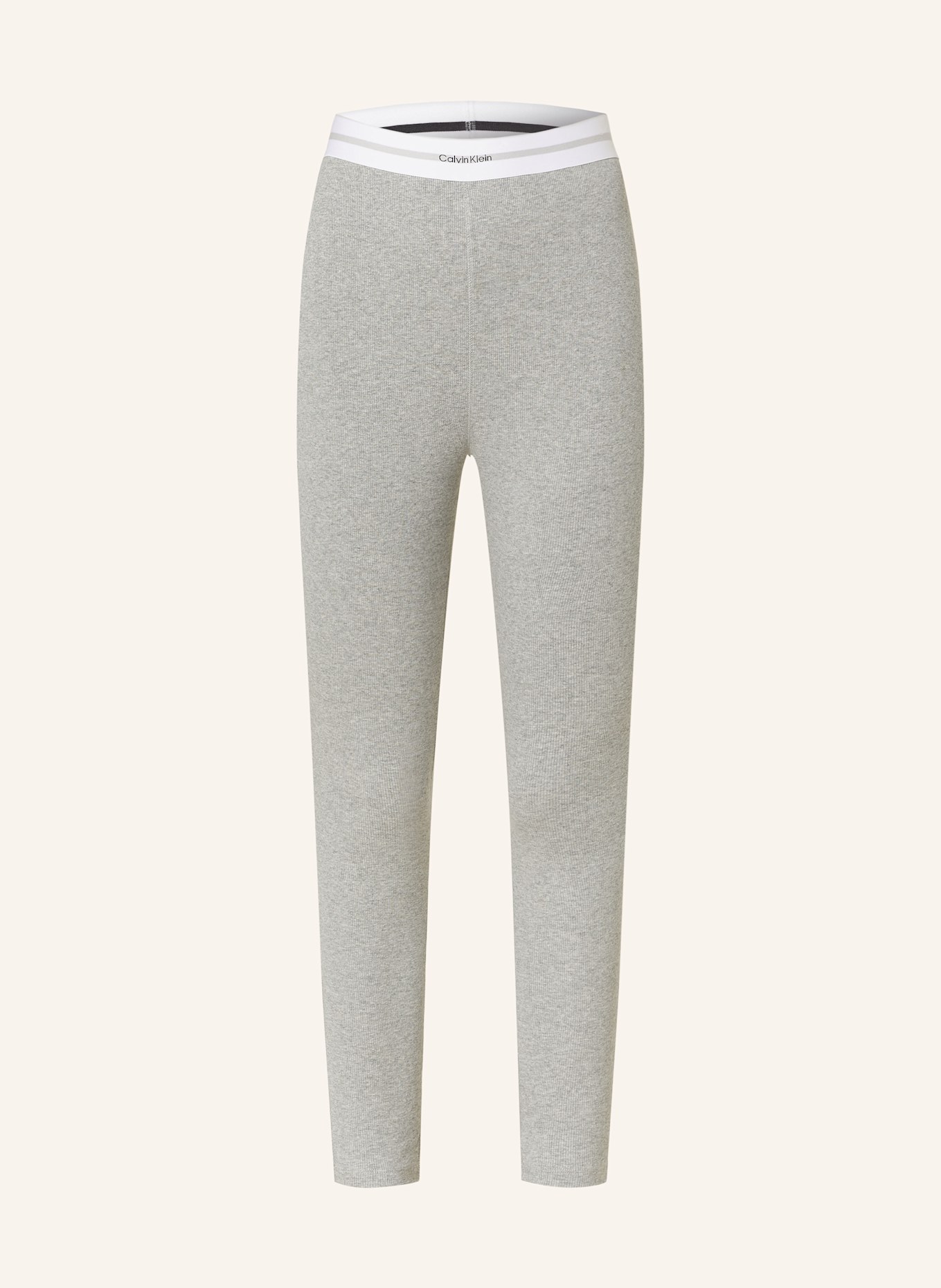 Calvin Klein COTTON STRETCH RIB lounge leggings: LIGHT GRAY