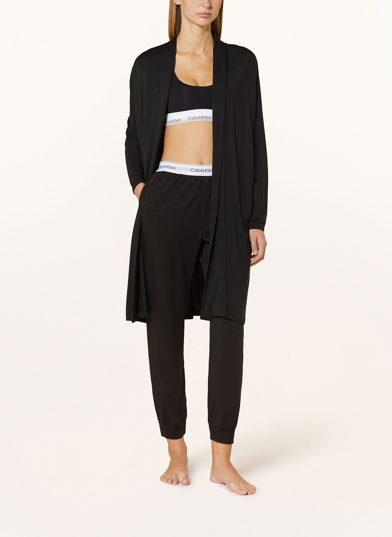 Calvin Klein Women's dressing gown: BLACK