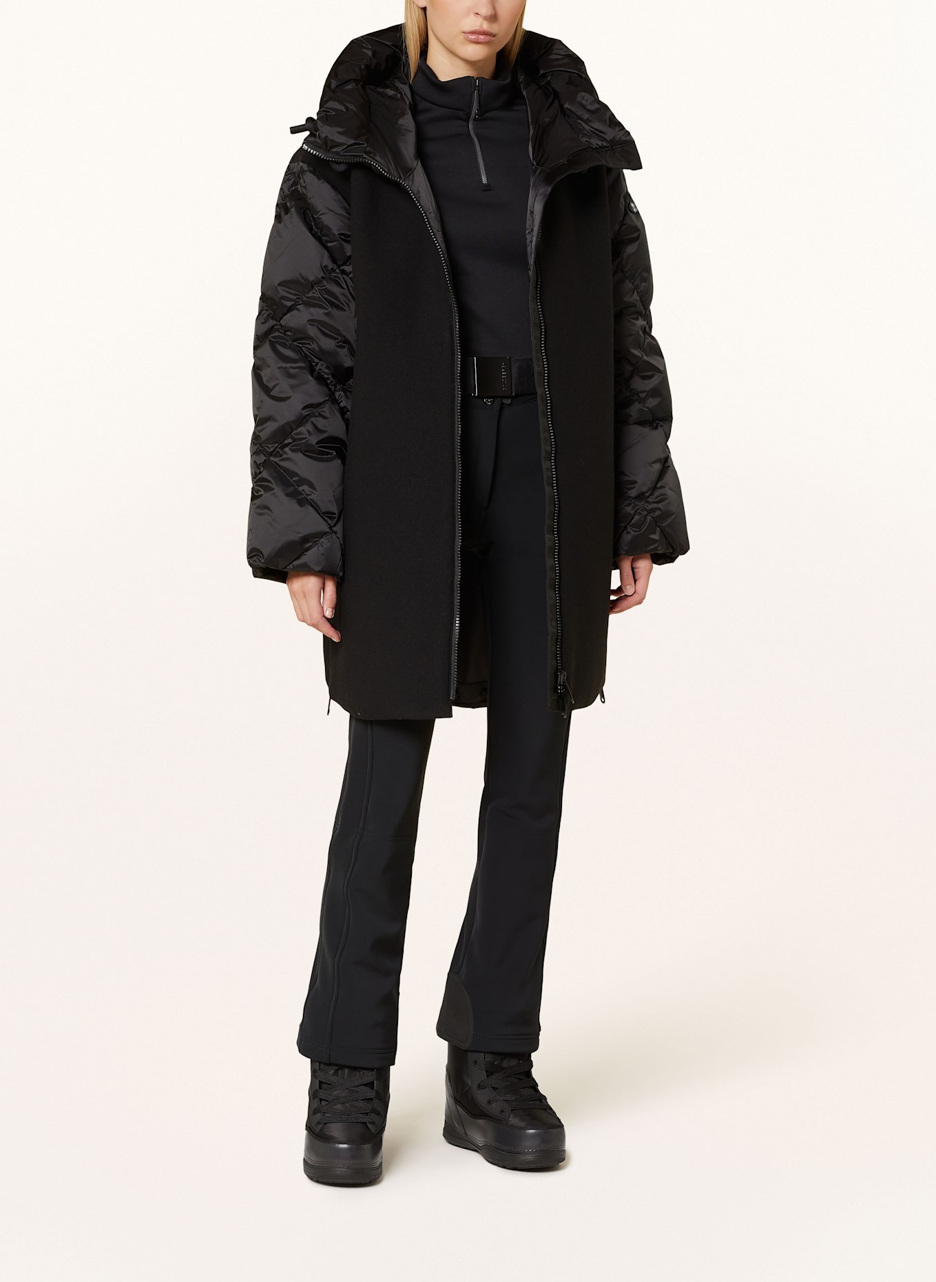 GOLDBERGH CHOU quilted coat in mixed materials