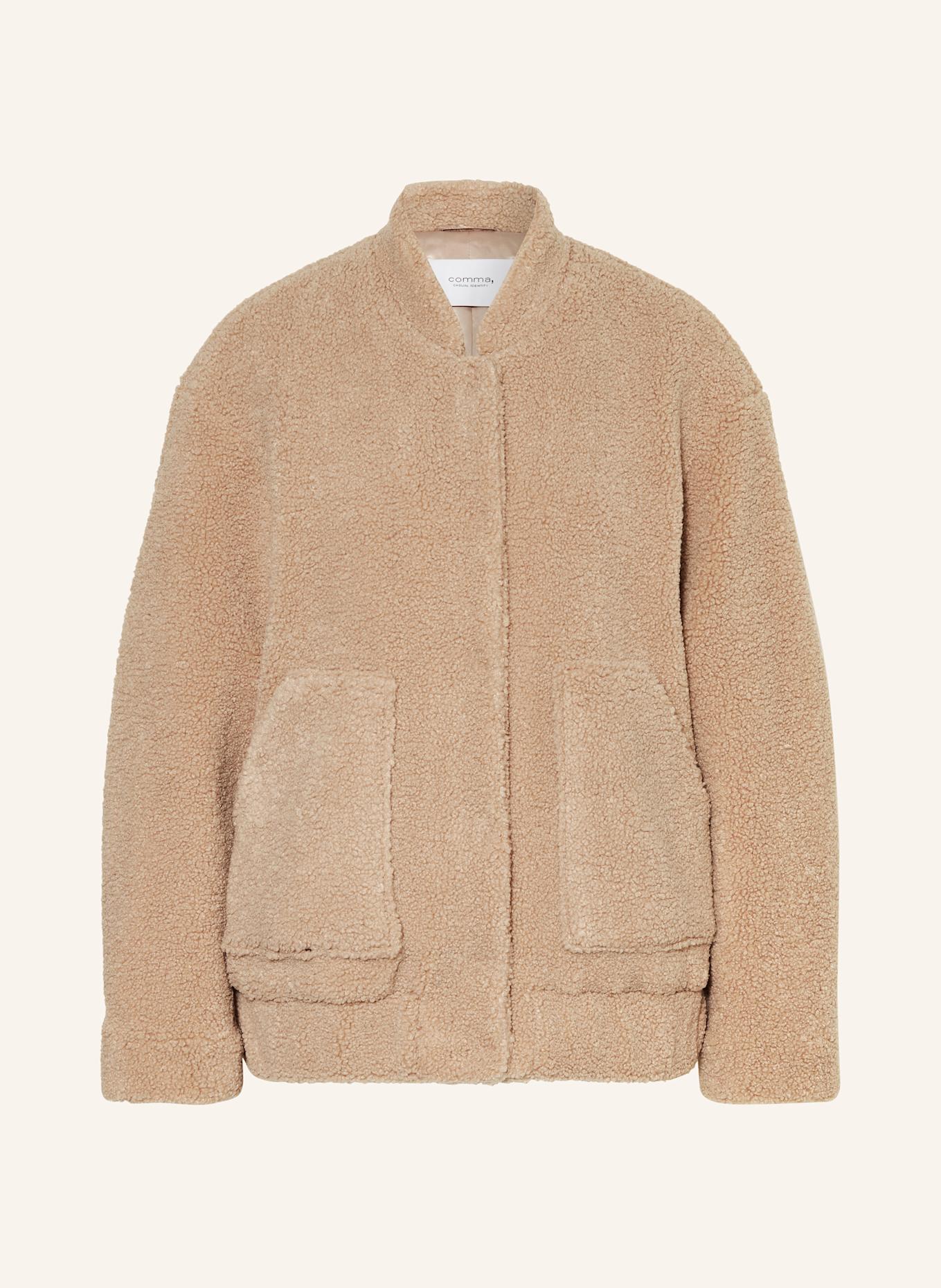 comma casual identity Teddyfell-Blouson, Farbe: BEIGE (Bild 1)