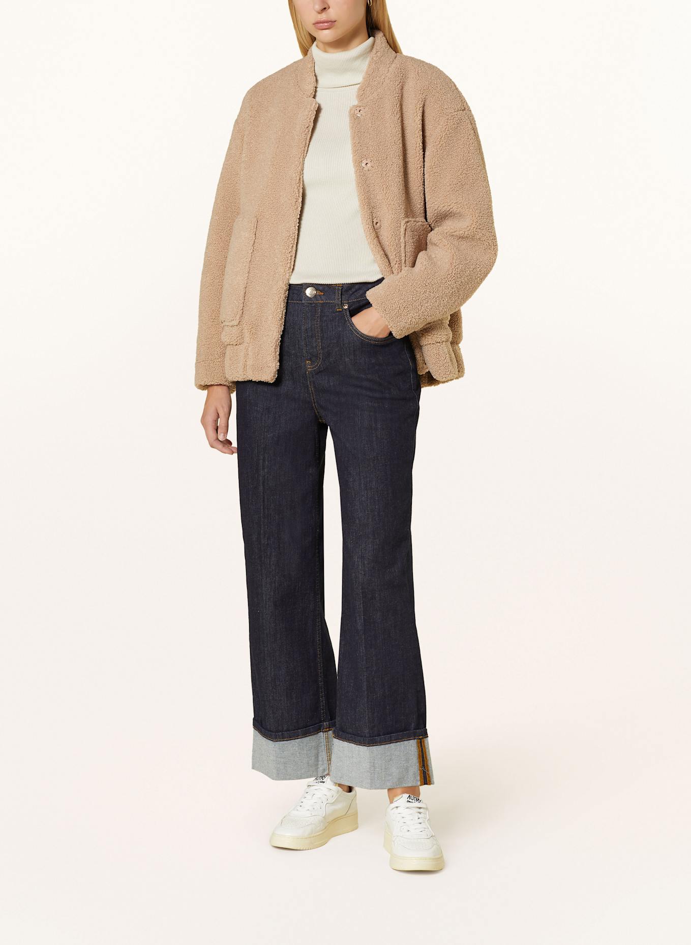 comma casual identity Teddyfell-Blouson, Farbe: BEIGE (Bild 2)