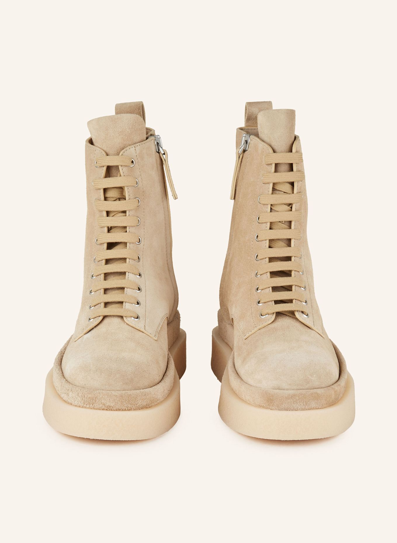 JIL SANDER Lace up boots in light brown
