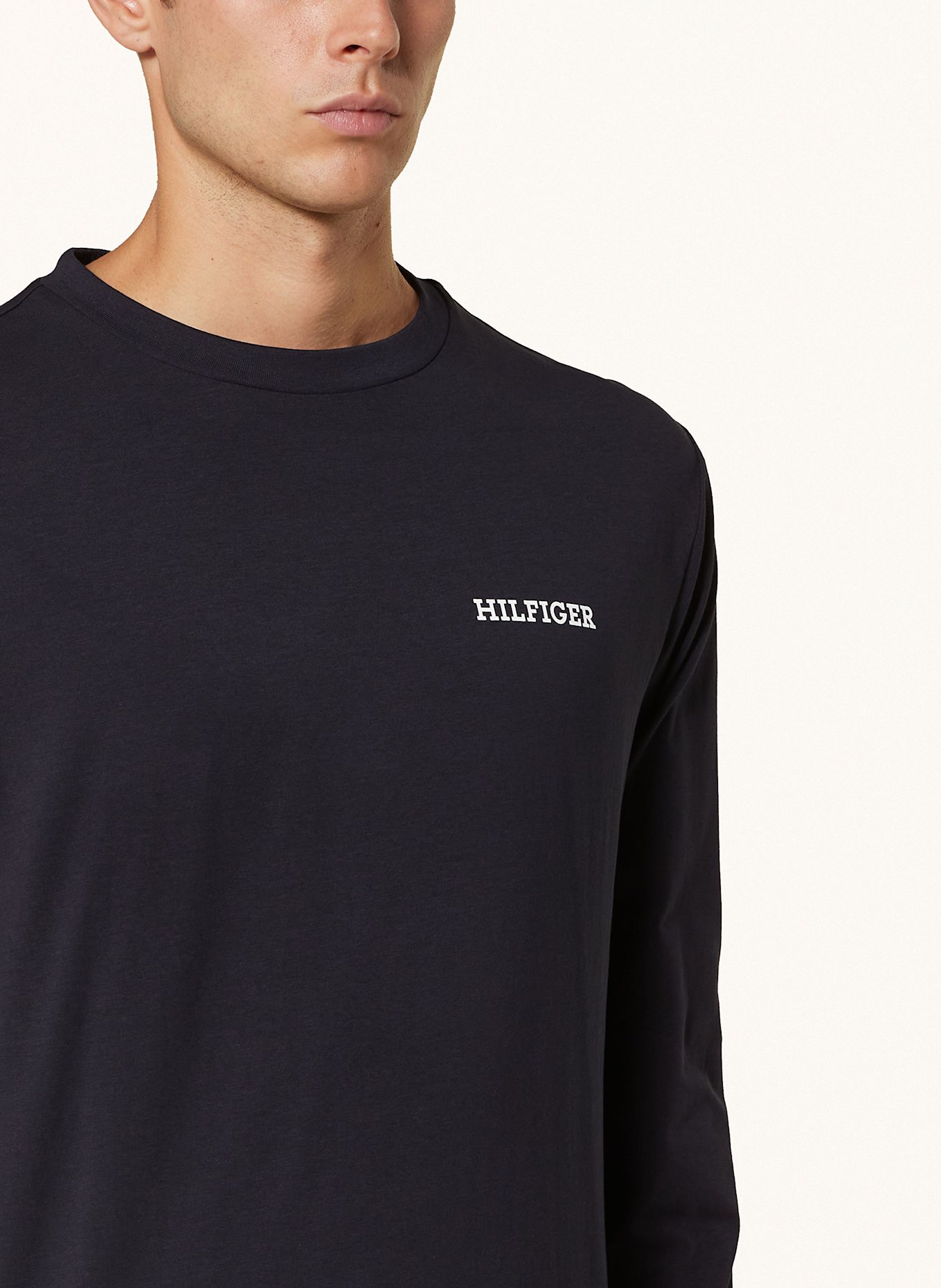 TOMMY HILFIGER Piżama: GRANATOWY / CIEMNOCZERWONY