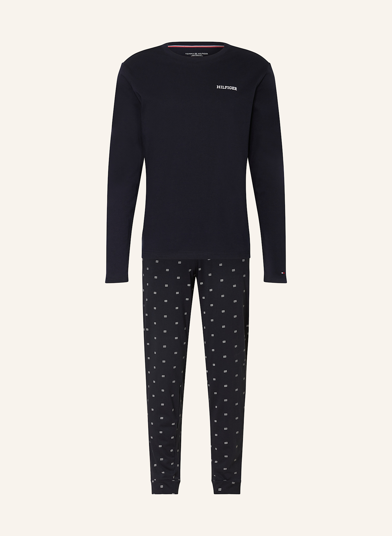 TOMMY HILFIGER Schlafanzug: DUNKELBLAU