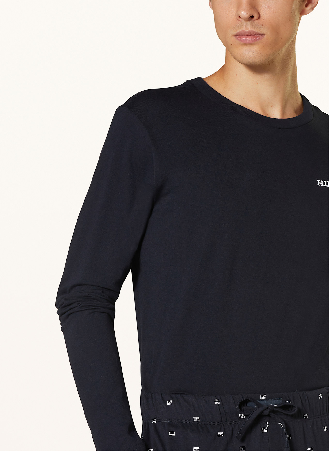 TOMMY HILFIGER Schlafanzug: DUNKELBLAU