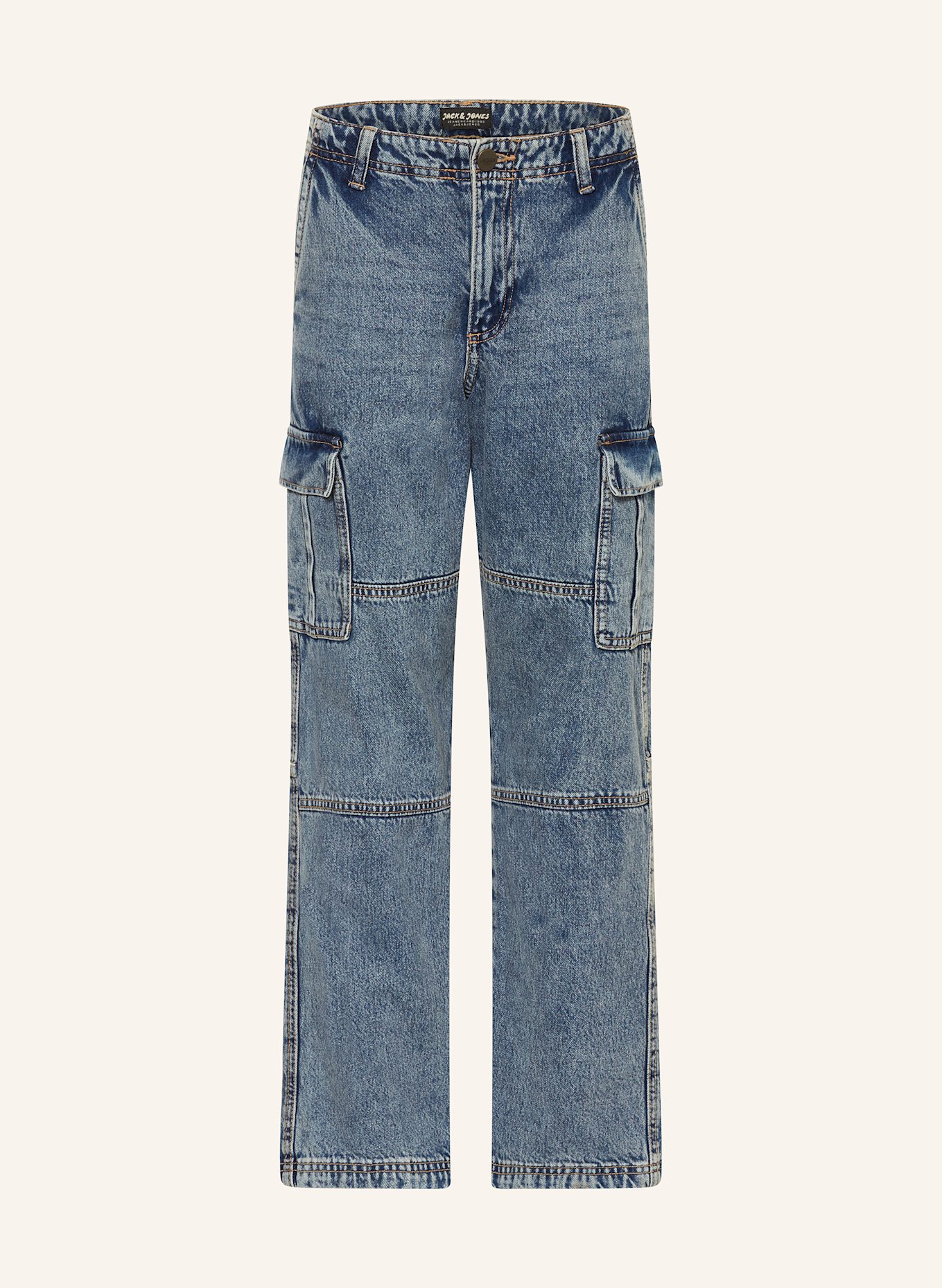JACK&JONES Cargojeans Relaxed Fit: BLUE DENIM