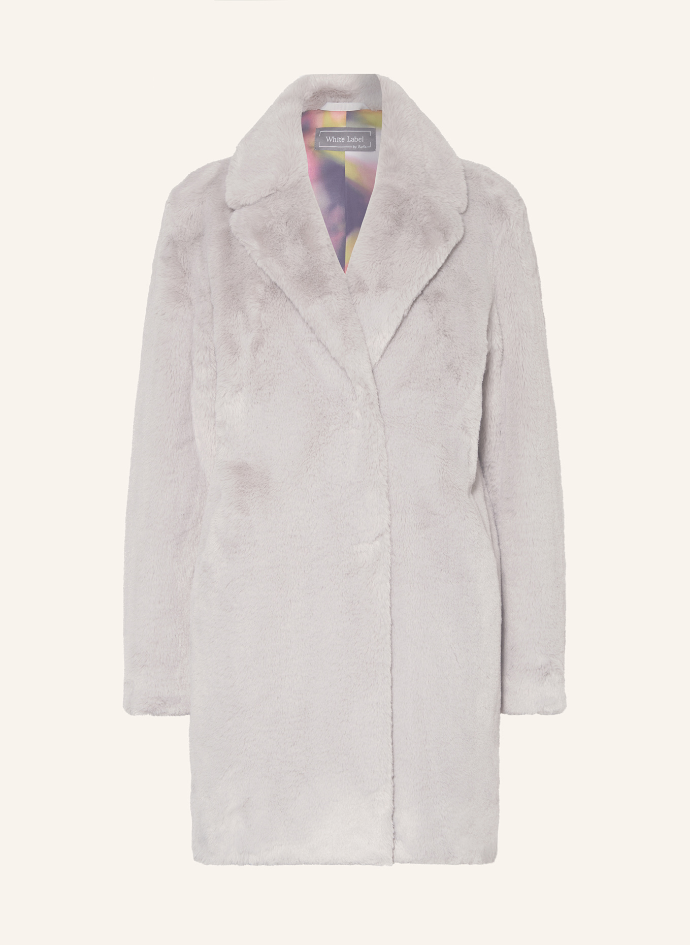 White Label Faux fur coat in gray