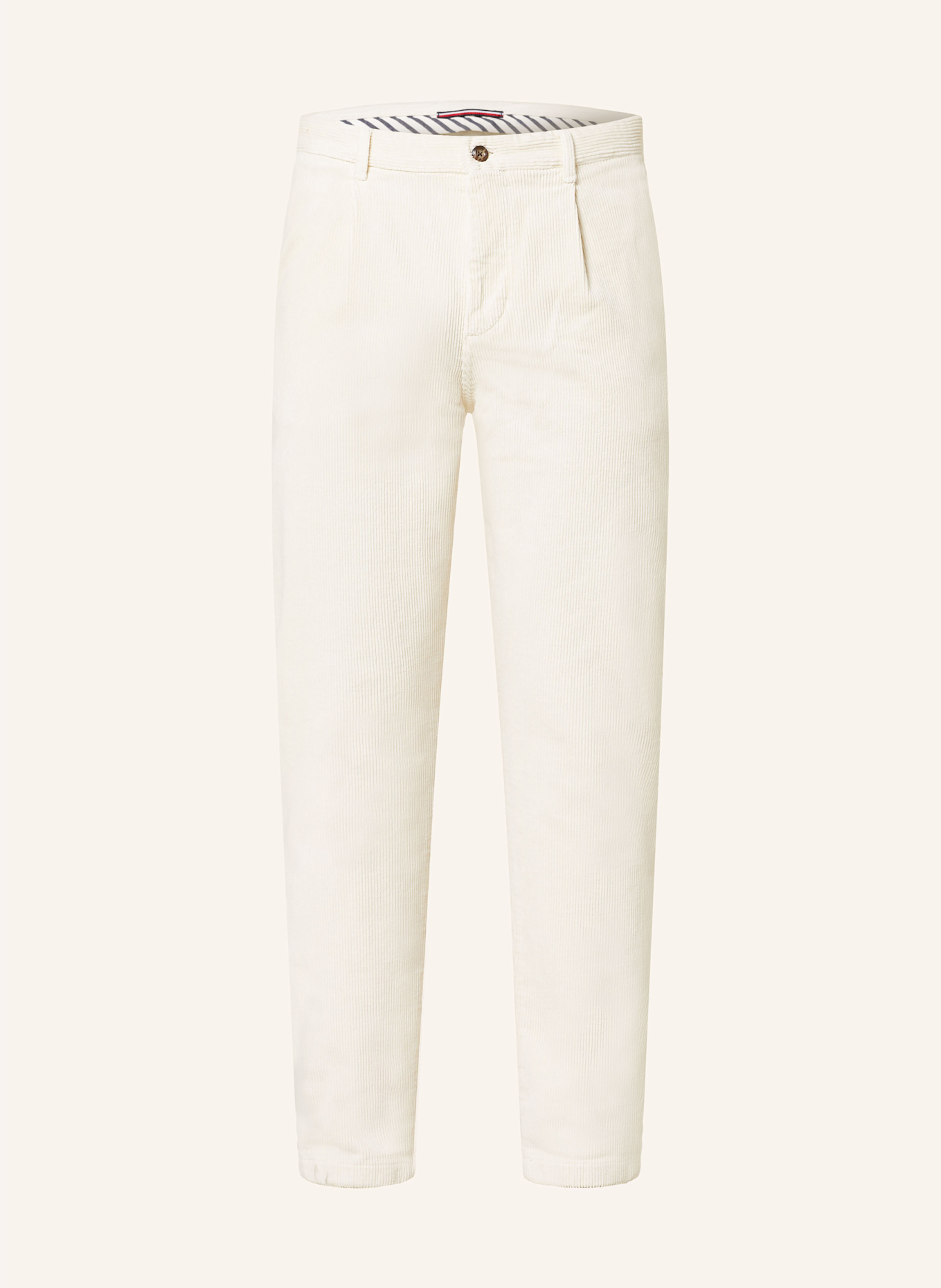 TOMMY HILFIGER Chinohose Relaxed Tapered Fit aus Cord, Farbe: ECRU (Bild 1)