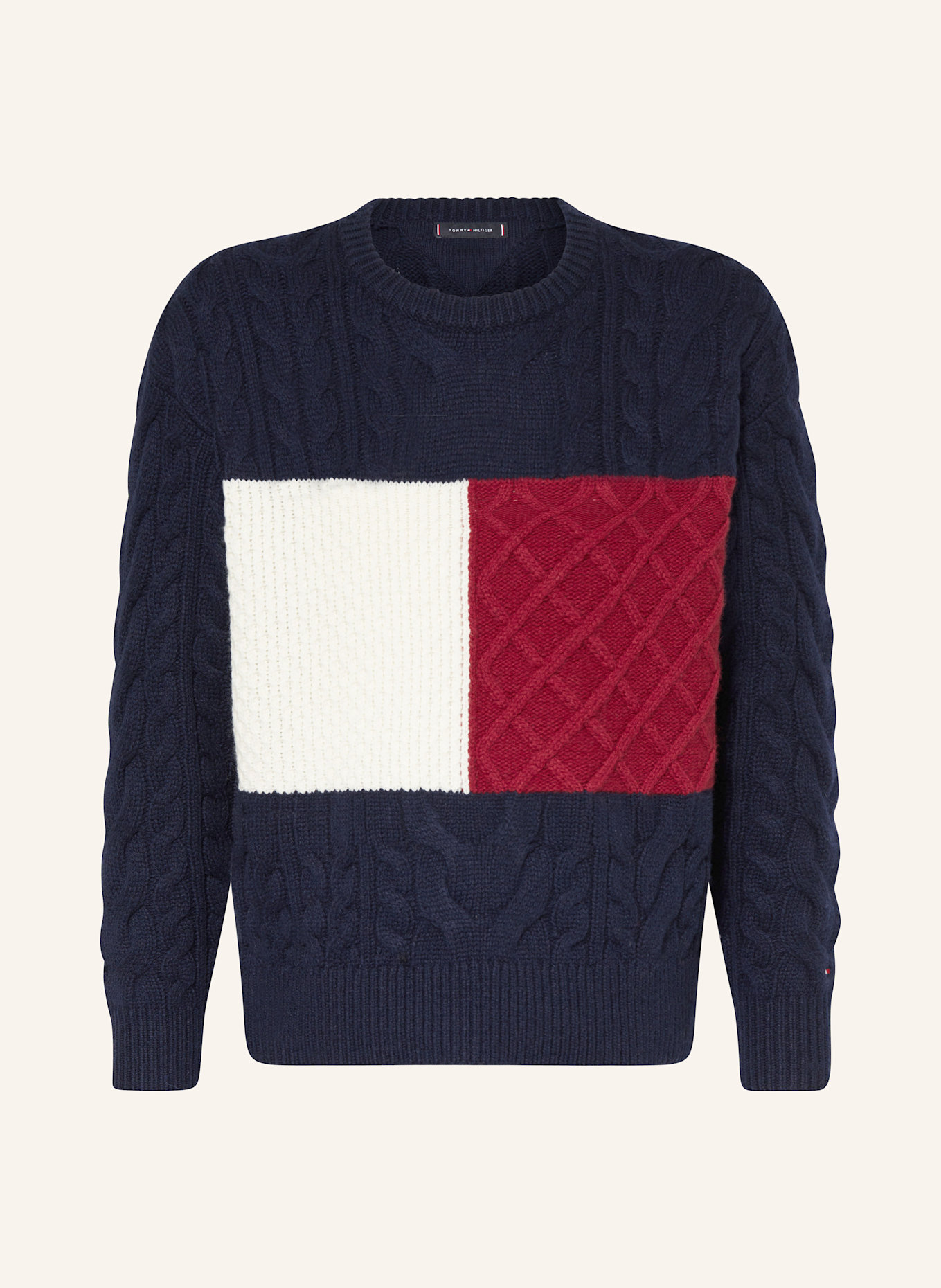 Tommy hilfiger red and blue sweater outlet