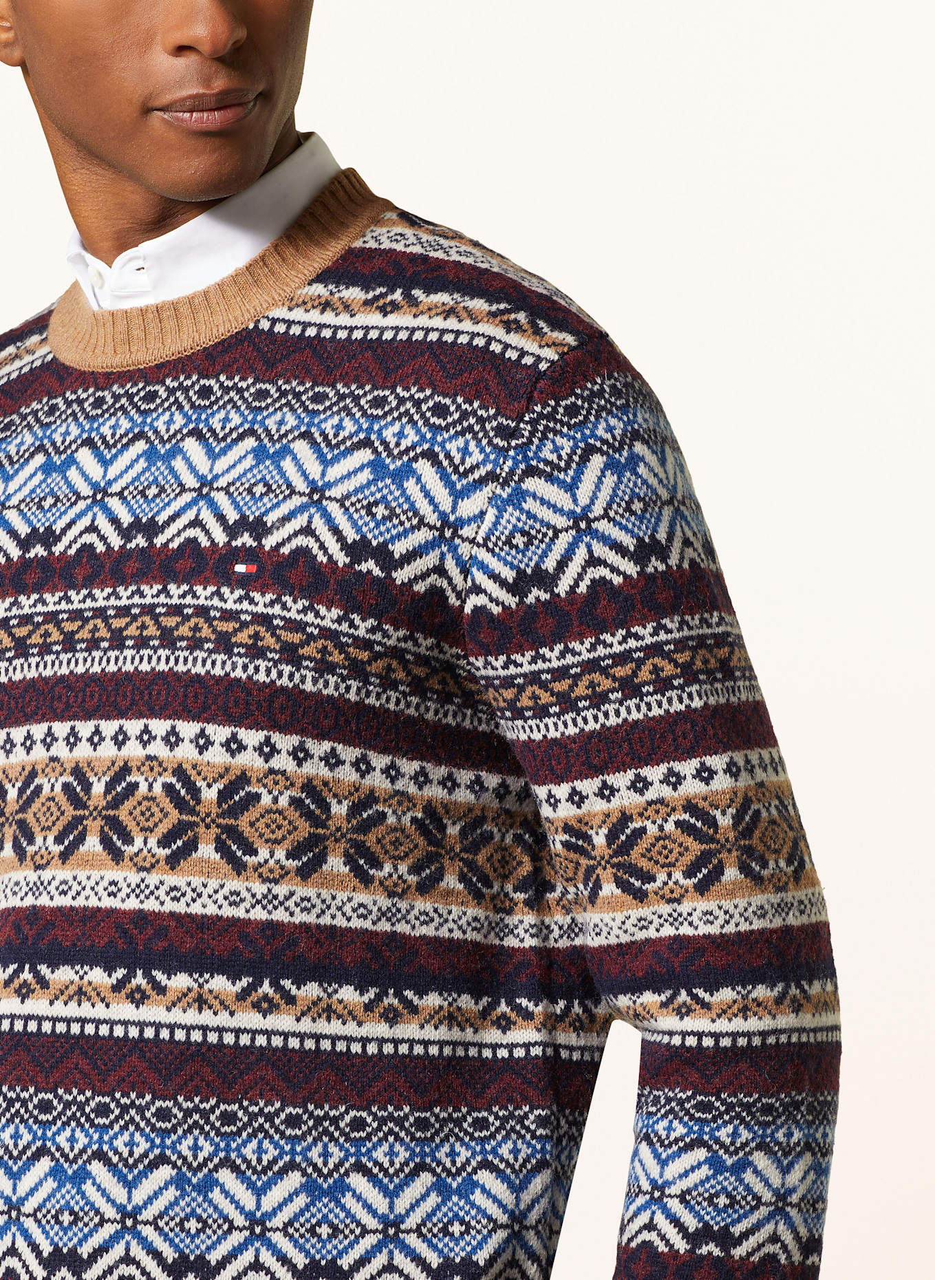 TOMMY HILFIGER Sweater in brown blue dark red