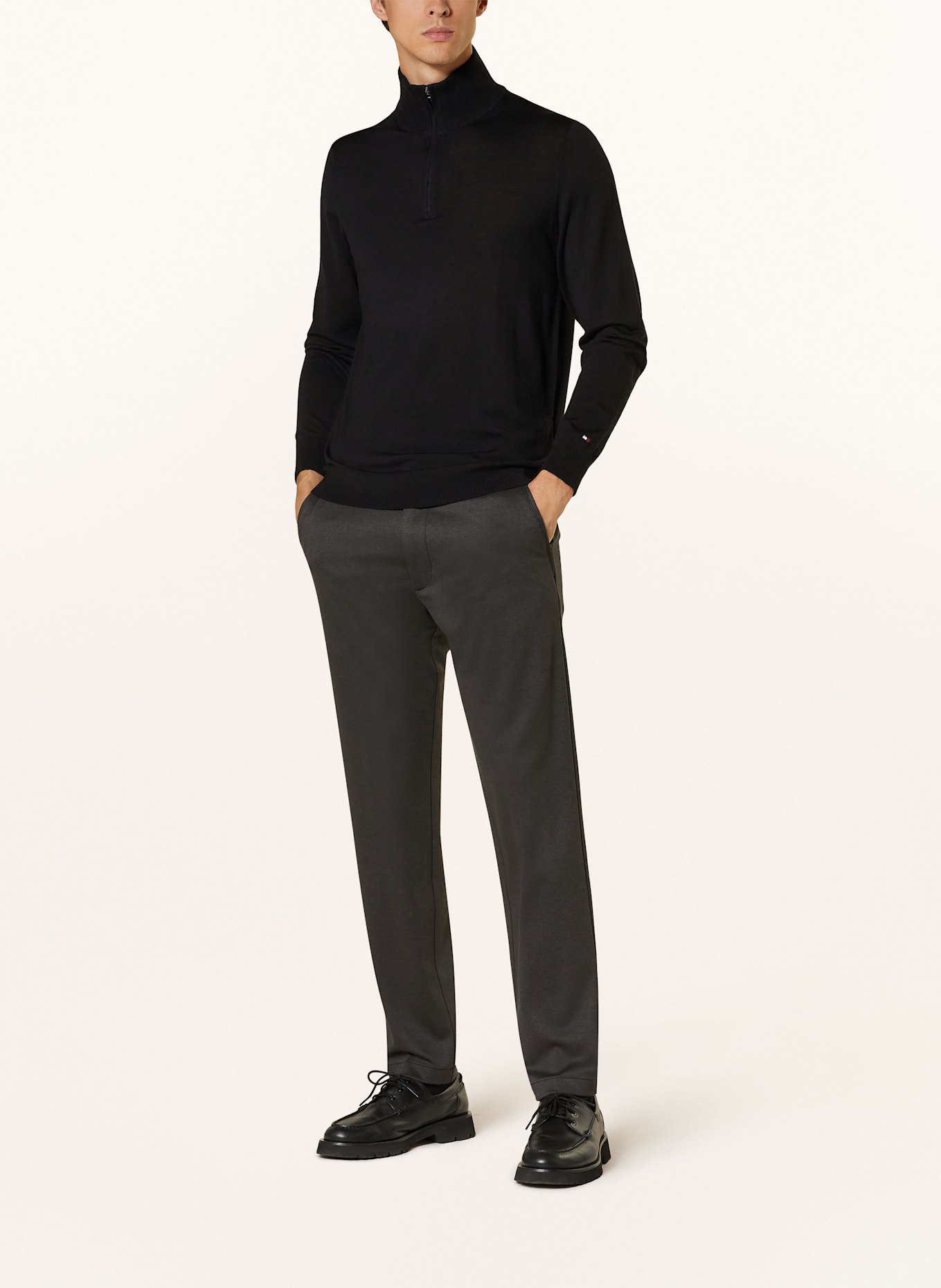 TOMMY HILFIGER Half-zip sweater, Color: BLACK (Image 2)