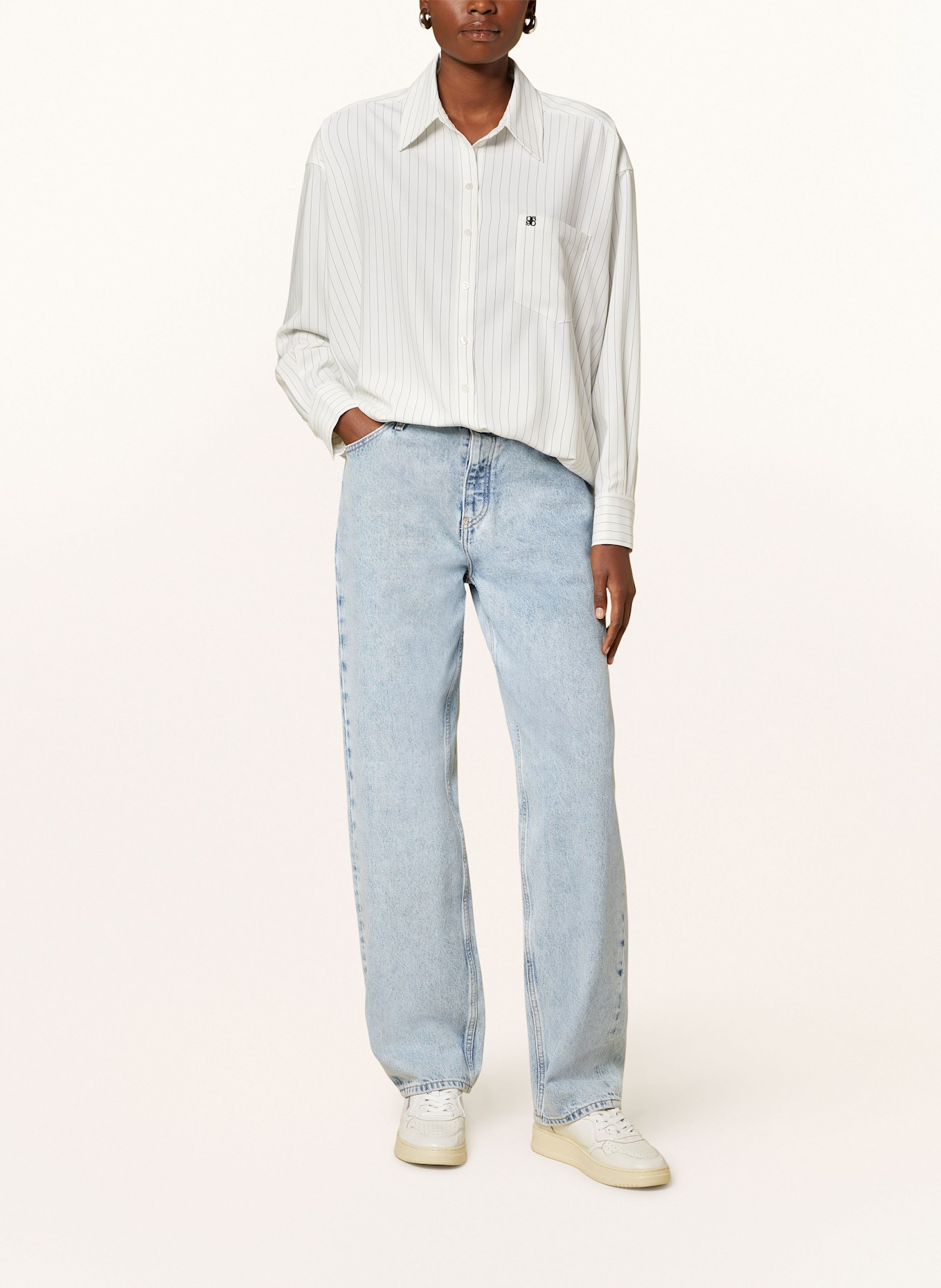 Favourites Rise calvin Klein Jeans Black Institutional Logo T-Shirt Inactive Straight jeans 90s: 1AA Denim Light