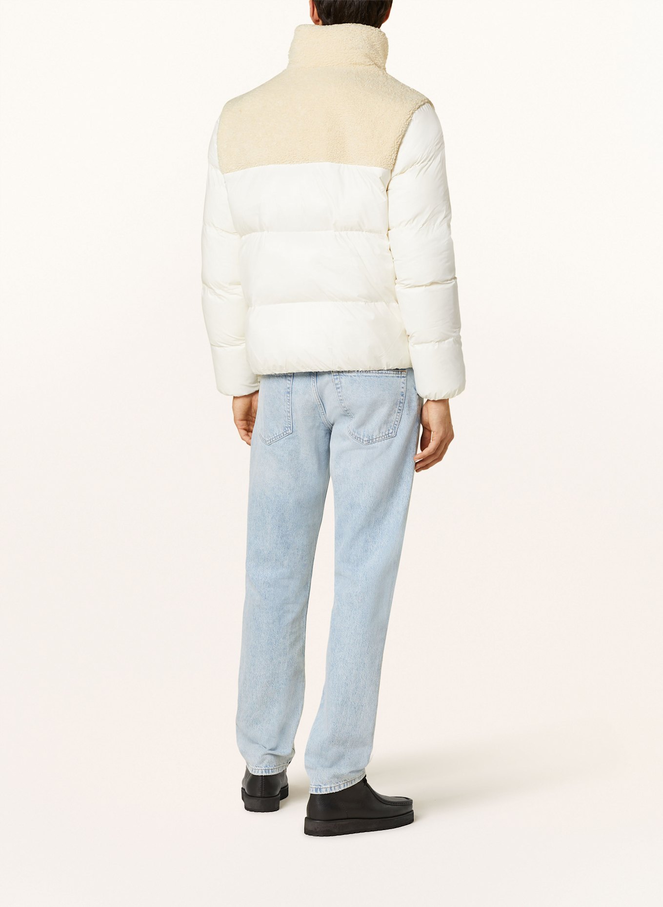 Calvin klein Vêtements femme Vêtements intérieurs Quilted jacket in mixed materials, Color: ECRU/ BEIGE (Image 3)