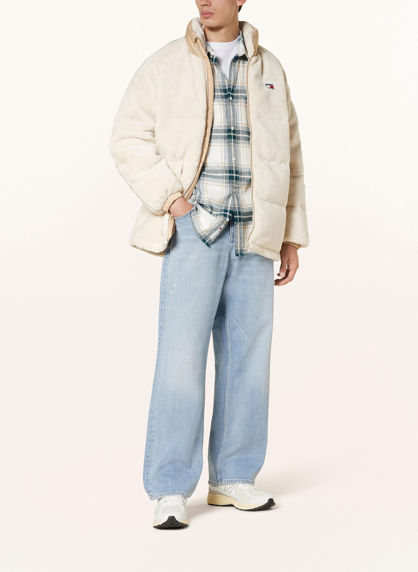TOMMY JEANS Teddyfell-Jacke in ecru/ beige