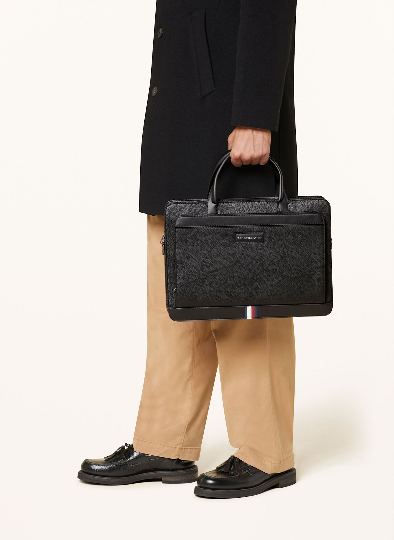 TOMMY HILFIGER Torba na laptop: CZARNY