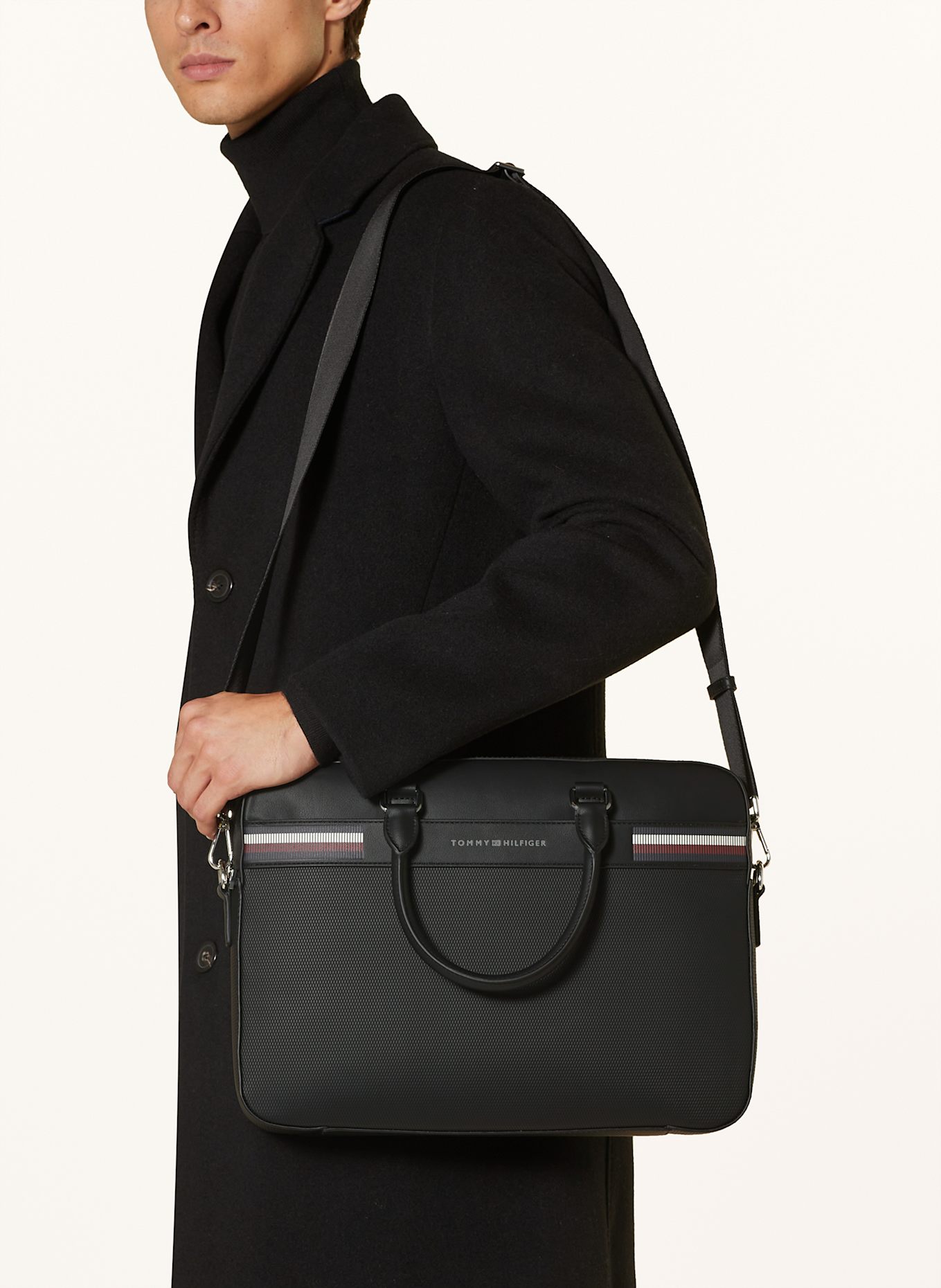 TOMMY HILFIGER Laptop bag in black