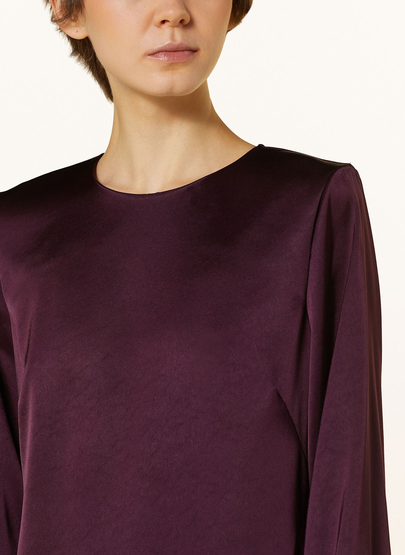 LUISA CERANO satijnen jurk: DONKERROOD