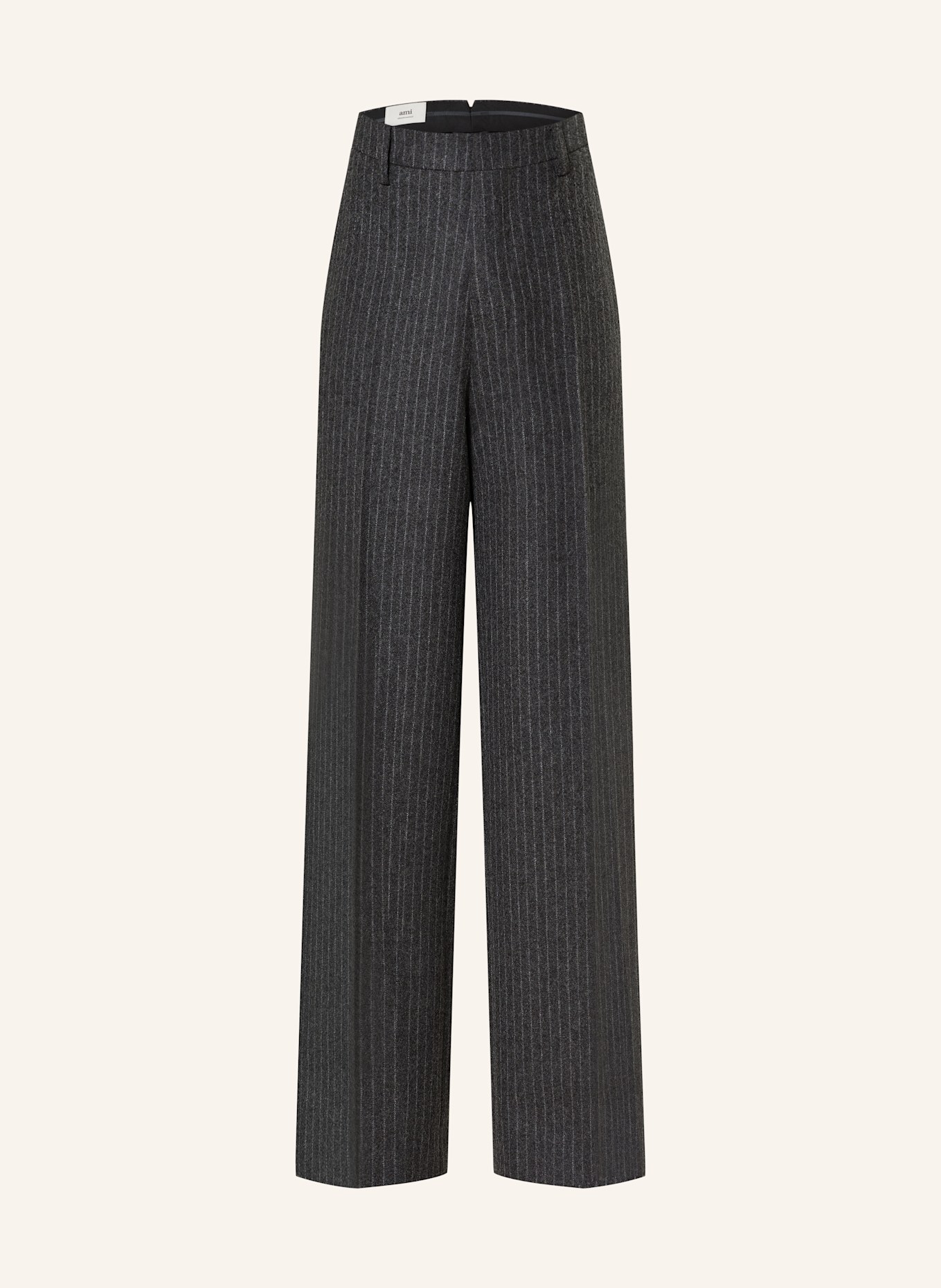 AMI PARIS Marlenehose: DUNKELGRAU / HELLGRAU