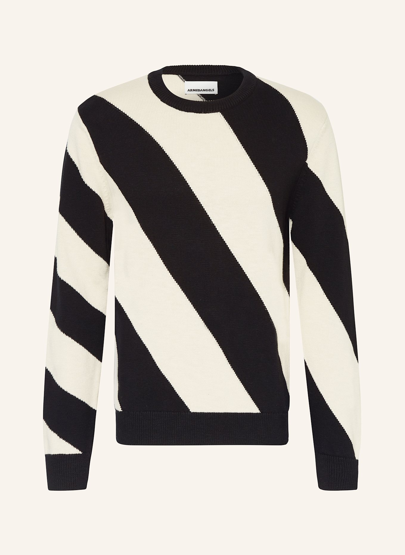 ARMEDANGELS Sweter IOAAN: ECRU / CZARNY