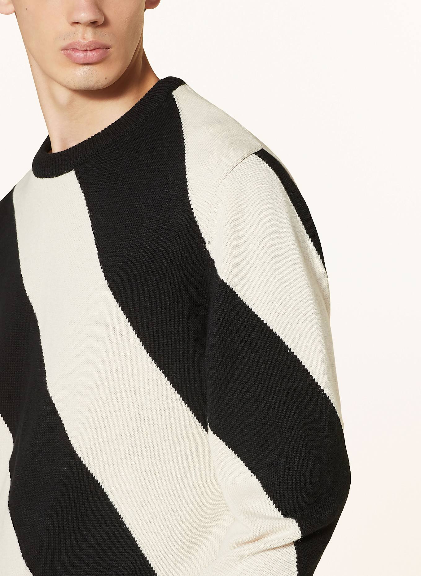 ARMEDANGELS Sweter IOAAN: ECRU / CZARNY