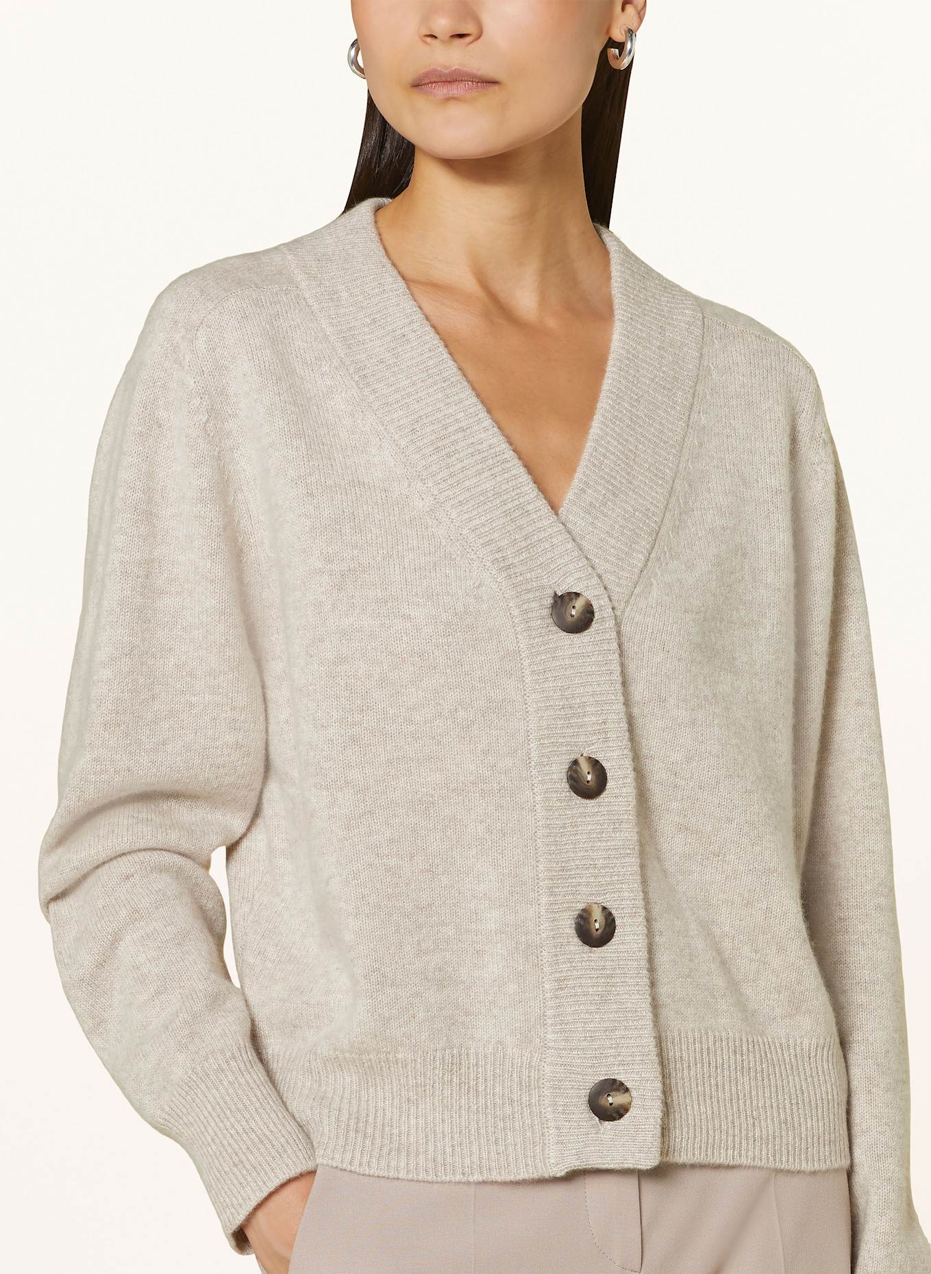 REPEAT Cashmere cardigan in light brown