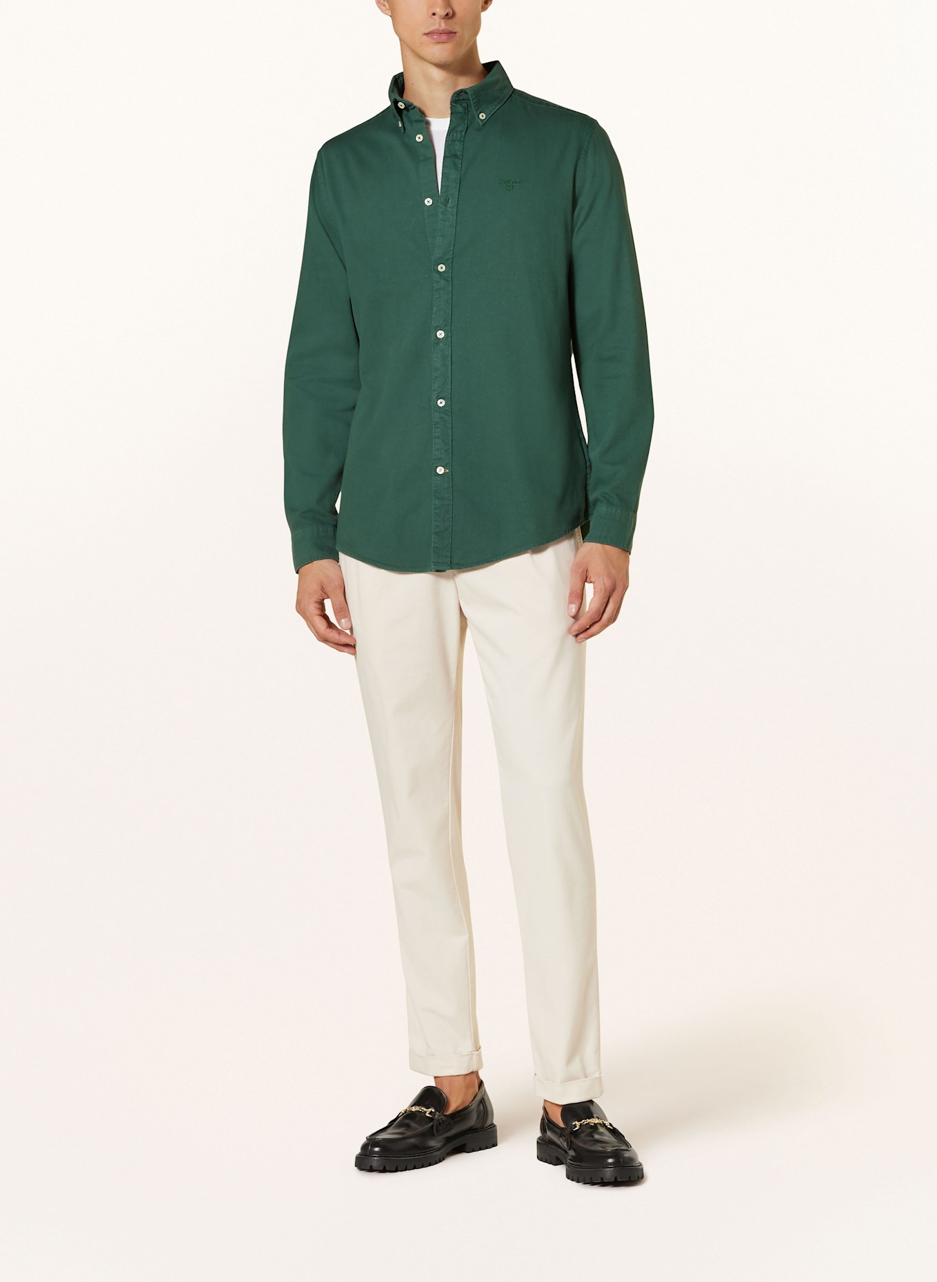 Barbour Koszula ROMLEY tailored fit: ZIELONY