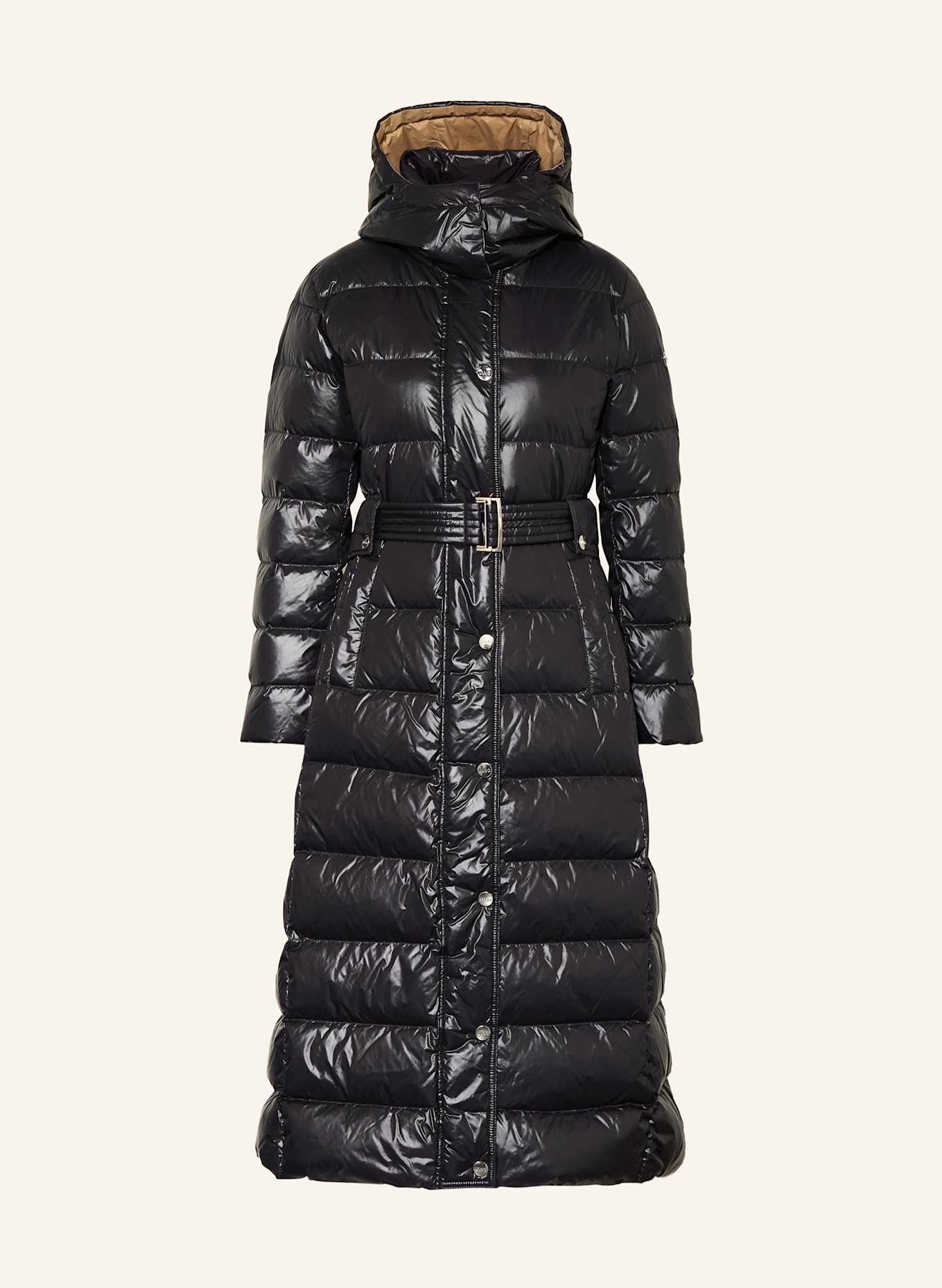 LIU JO Down jacket with removable hood in black