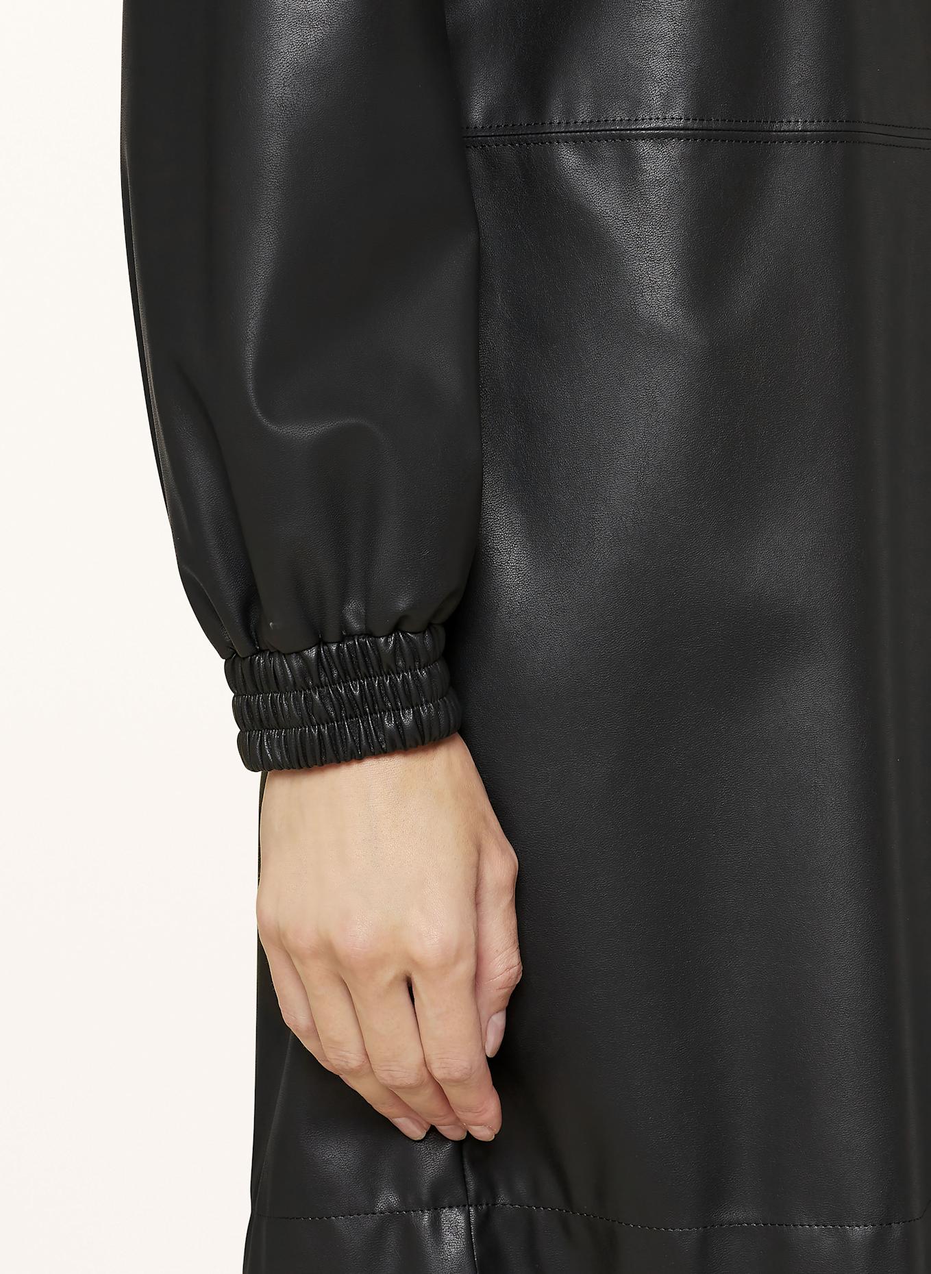 MM PEPE dress in leather look: BLACK