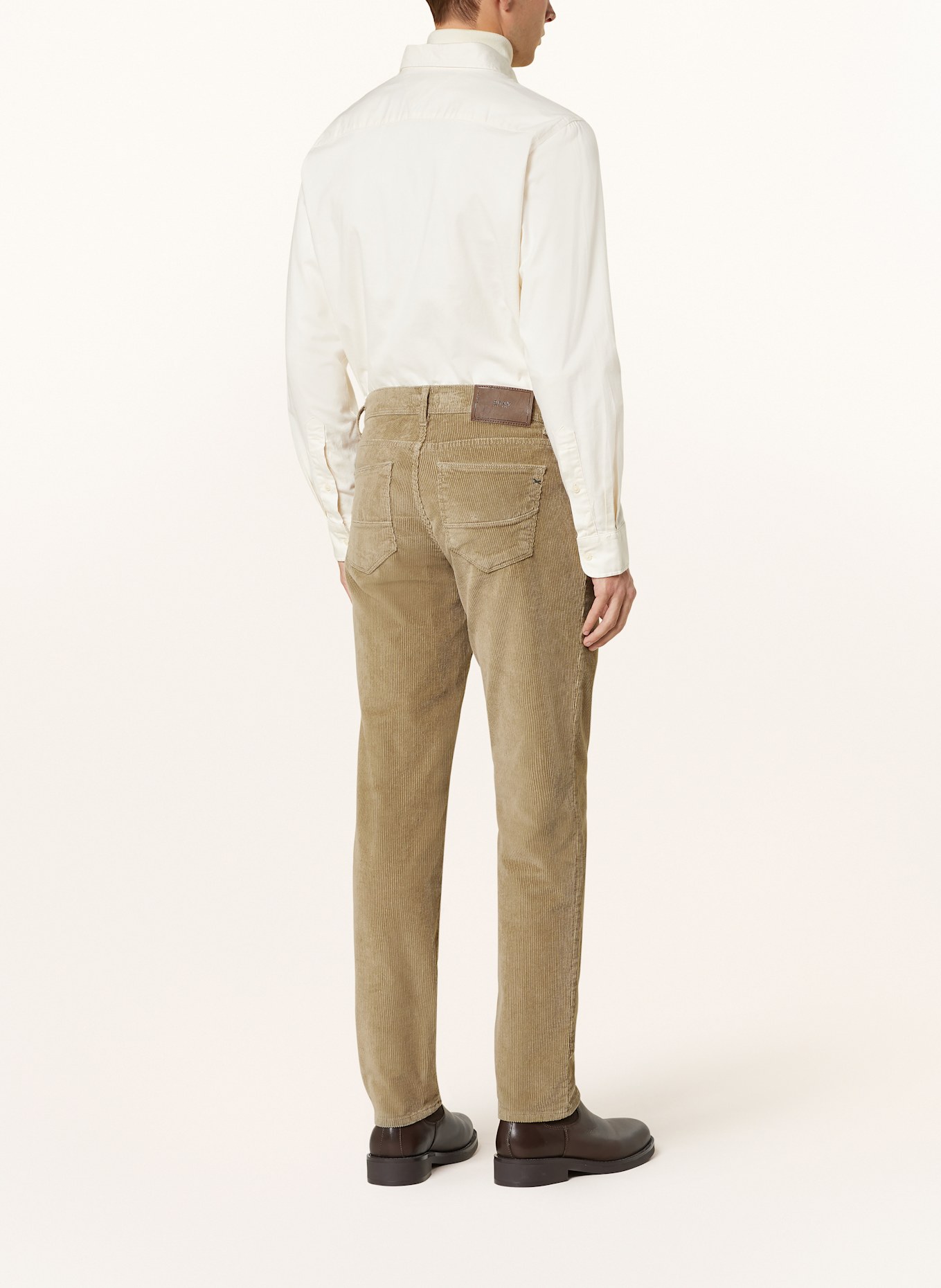 BRAX Corduroy trousers CADIZ straight fit: BEIGE